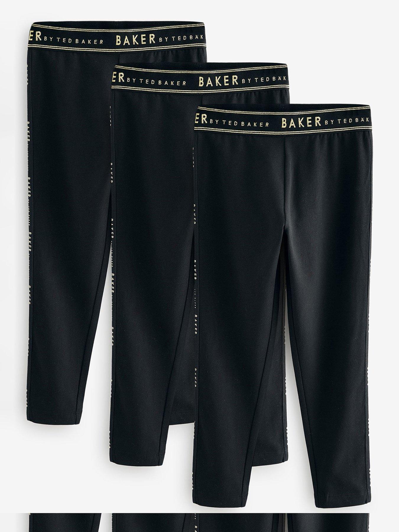 undefined Older Girls 3 Pack Leggings - Black