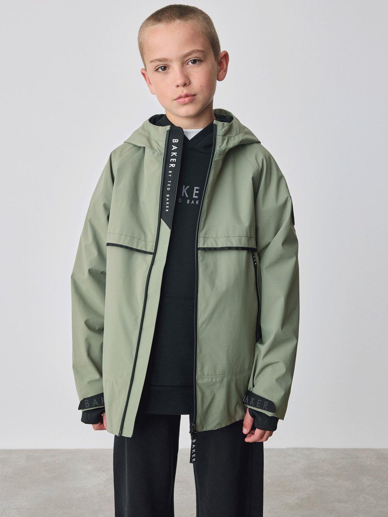 undefined Older Boys Waterproof Coat - Green