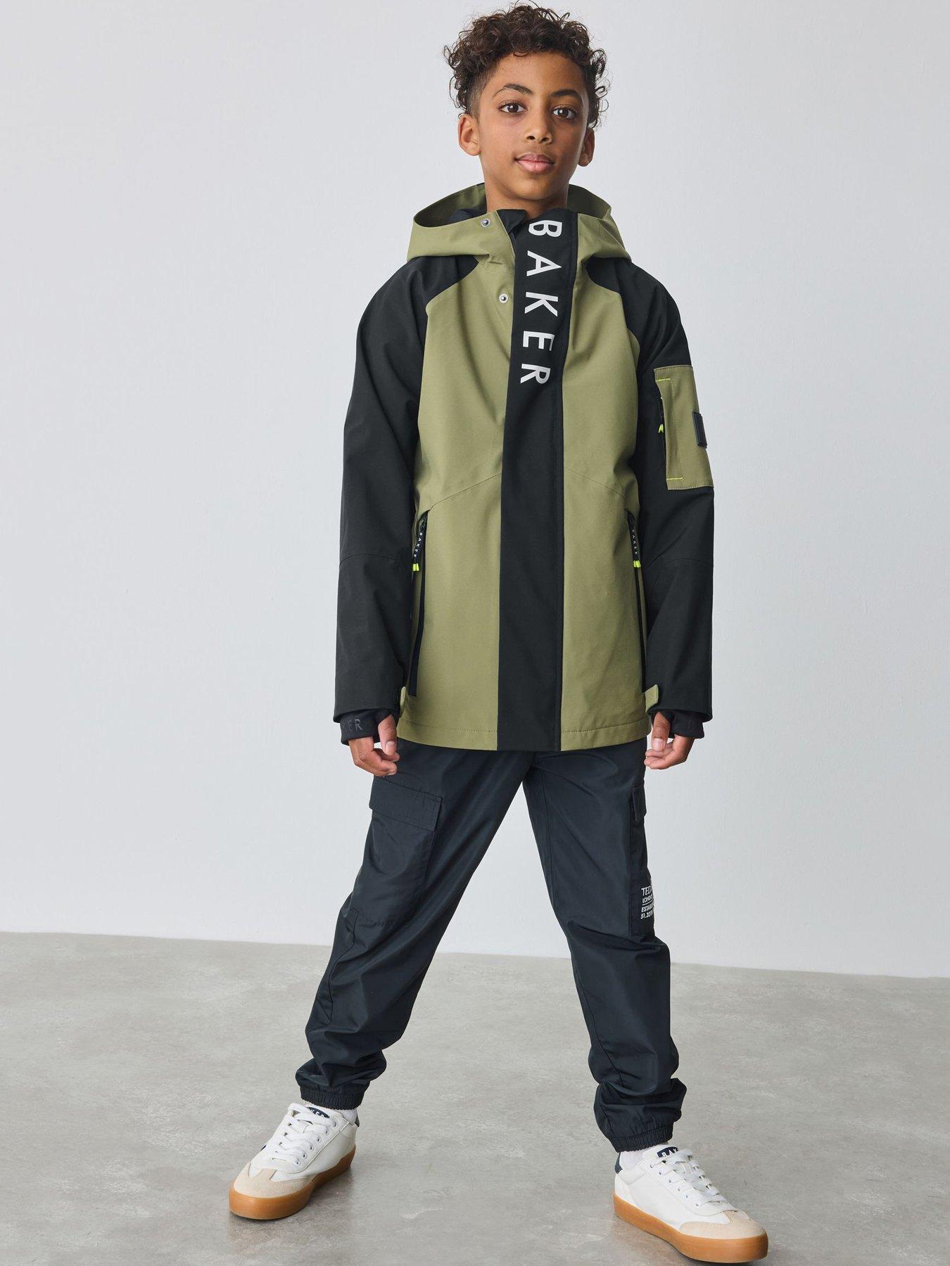 Ted Baker Older Boys Colourblock Coat - Green