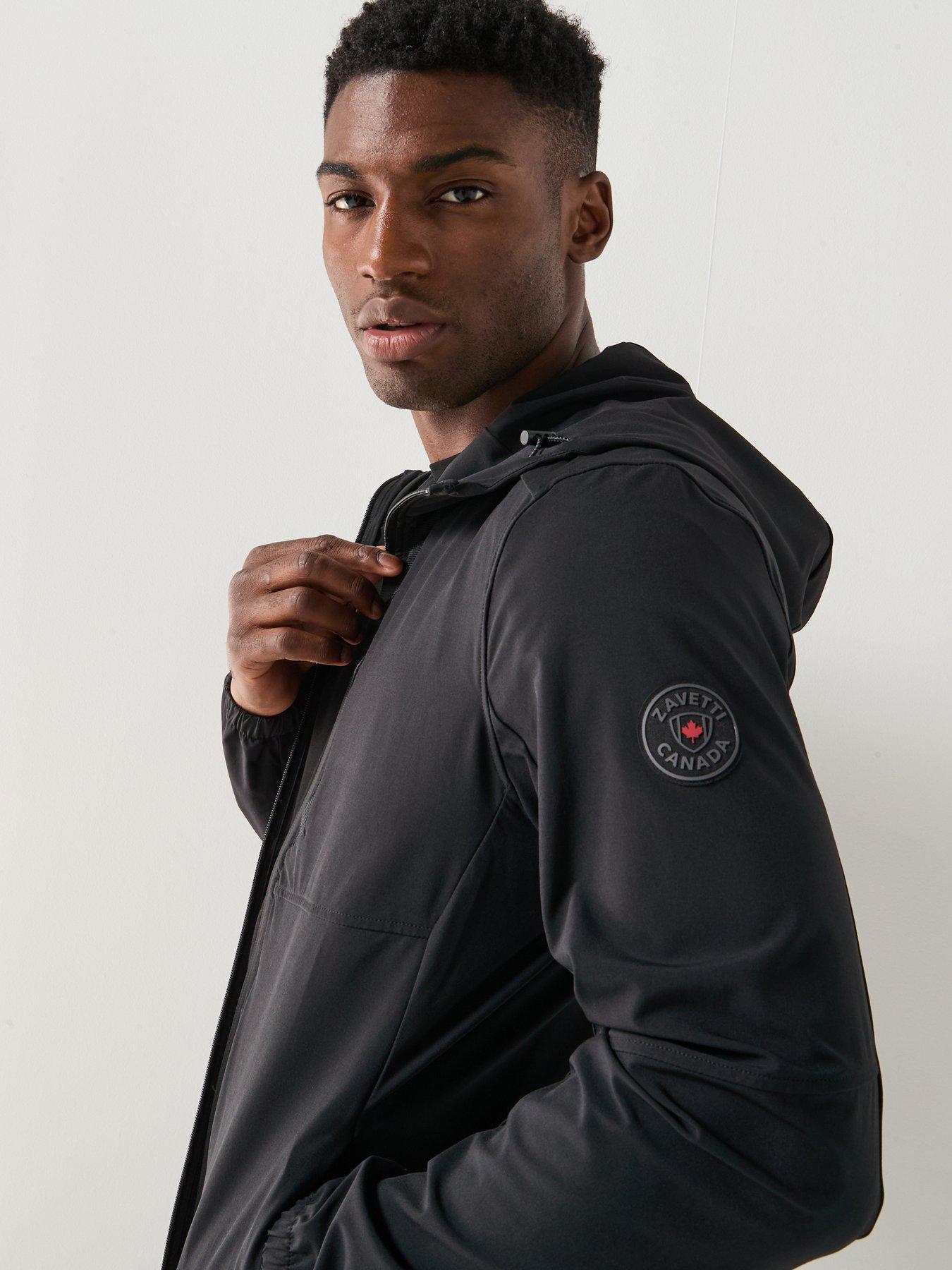 Image 6 of 6 of Zavetti Canada Verozo Reflective Zip Through Woven Hoodie - Black