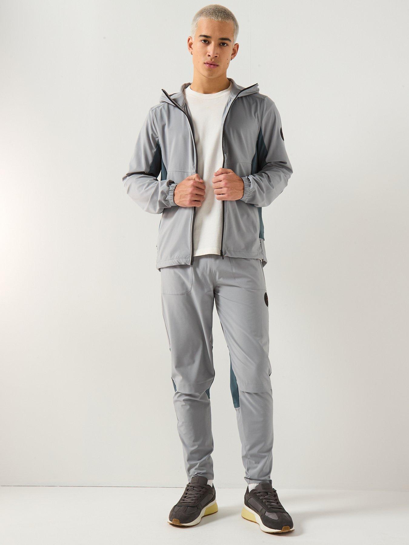  image of zavetti-canada-verozo-reflective-zip-through-woven-hoody-grey