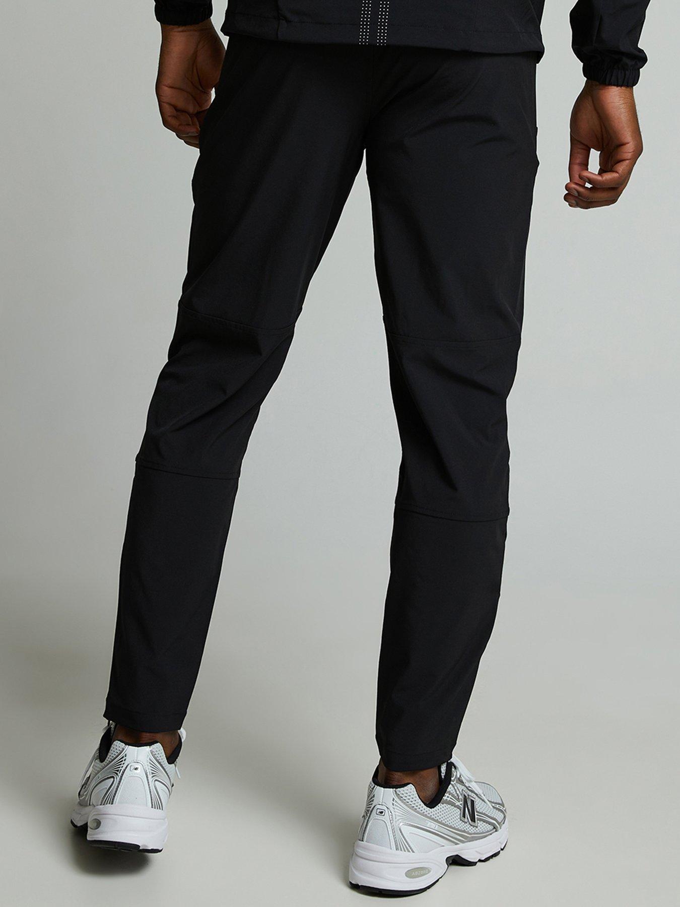 stillFront image of zavetti-canada-verozo-woven-drawstring-trousers-black