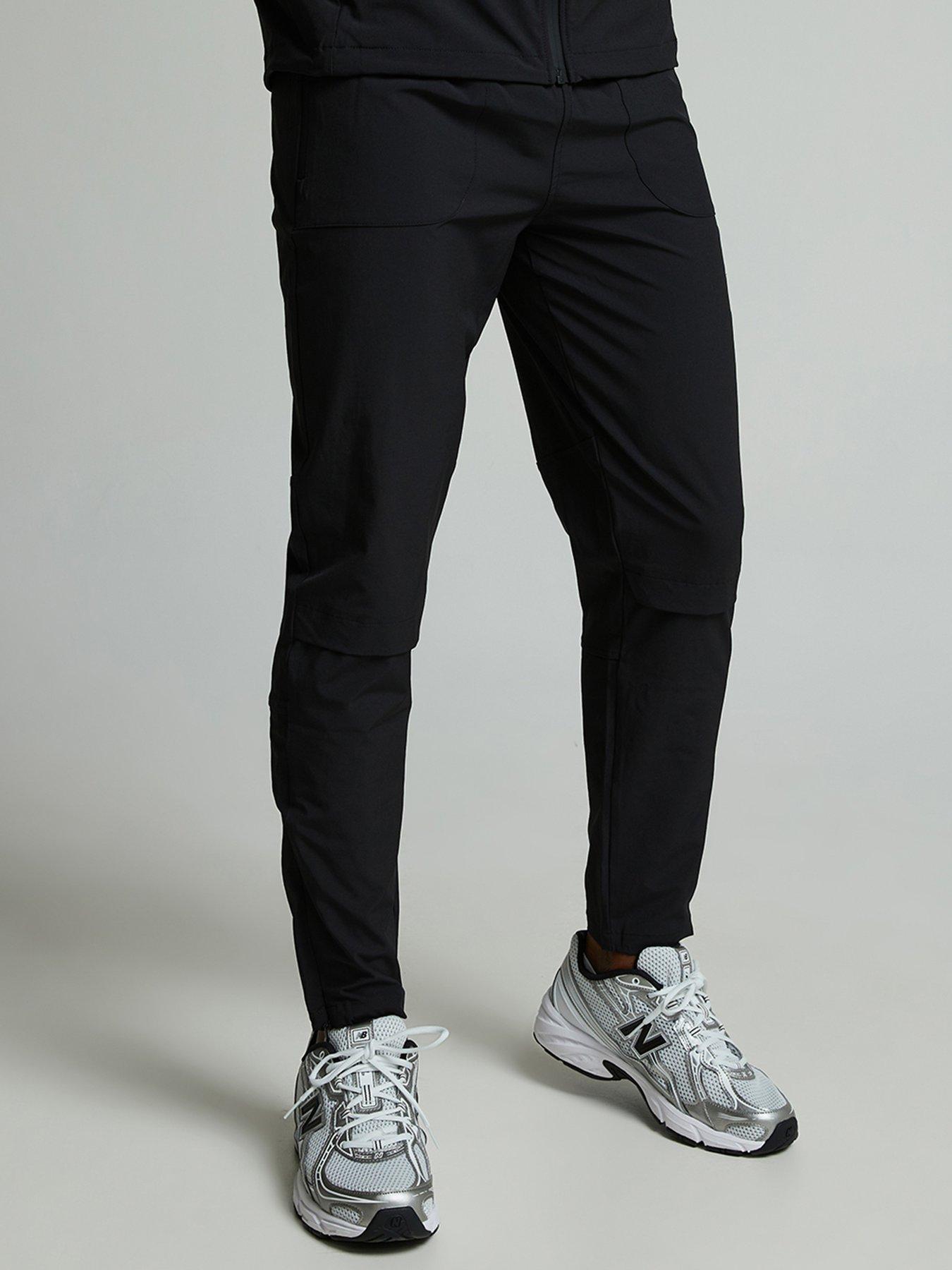  image of zavetti-canada-verozo-woven-drawstring-trousers-black