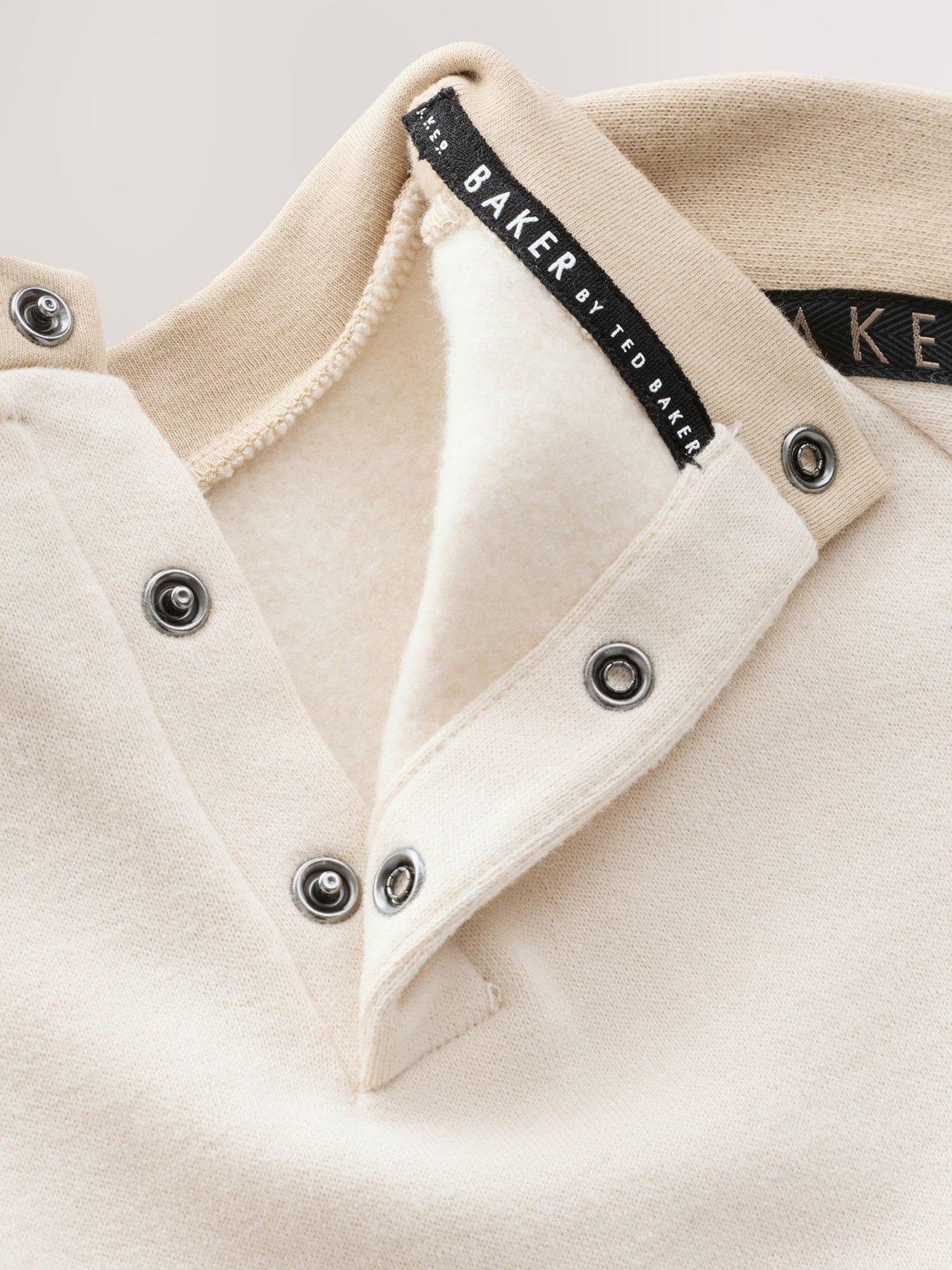 Image 4 of 6 of Ted Baker Baby Boys Rompersuit - Beige