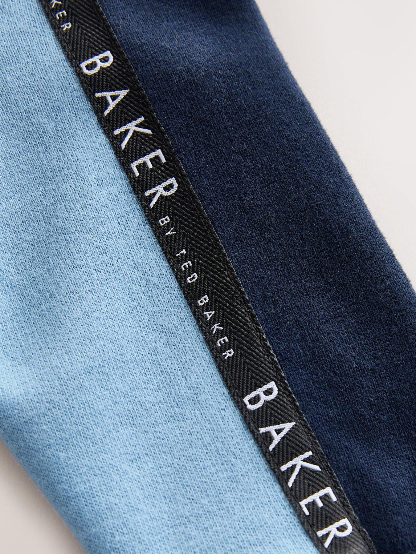 Image 5 of 5 of Ted Baker Baby Boys Panel Mock Rompersuit - Blue