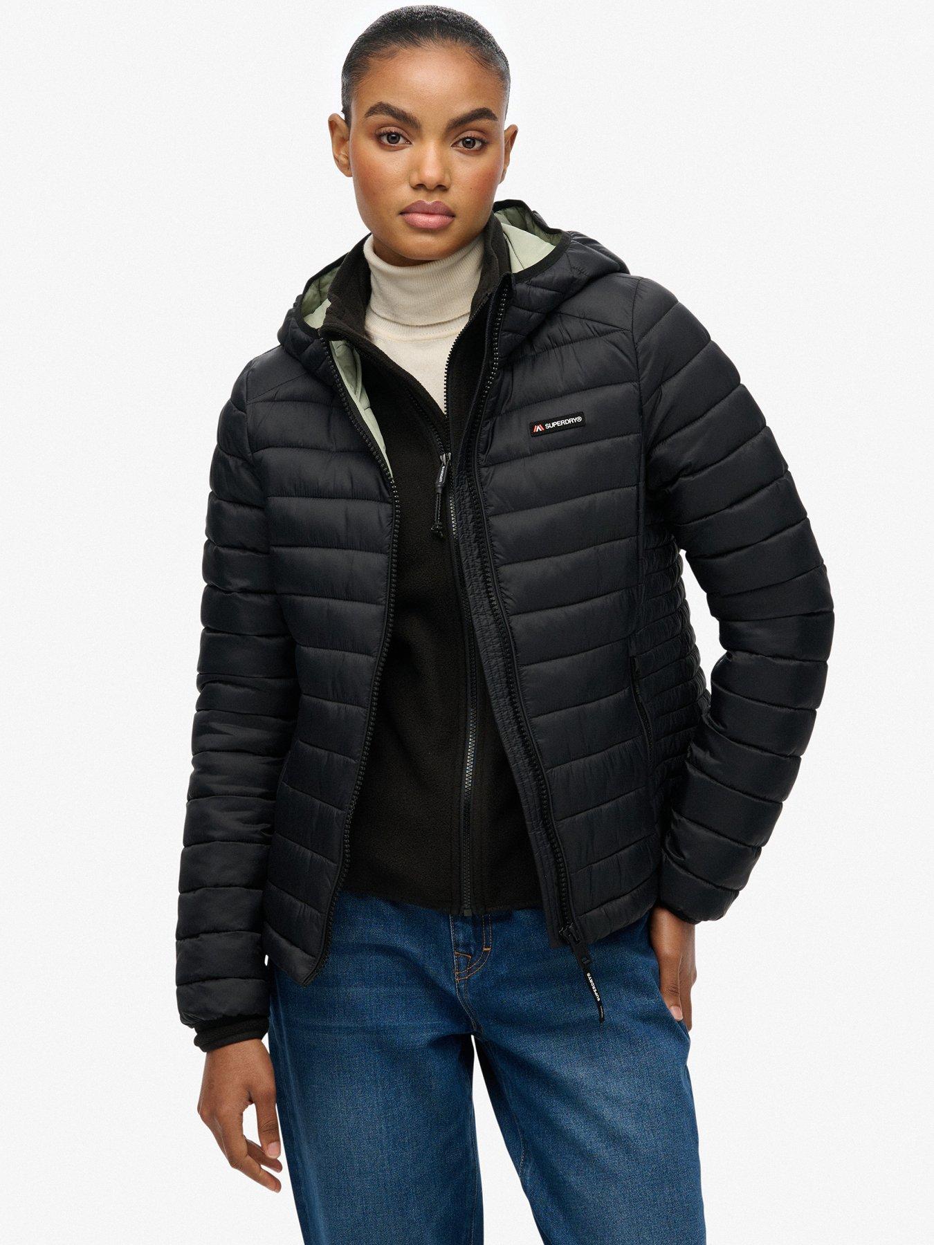Superdry Hooded Fuji Lite Padded Jacket - Black