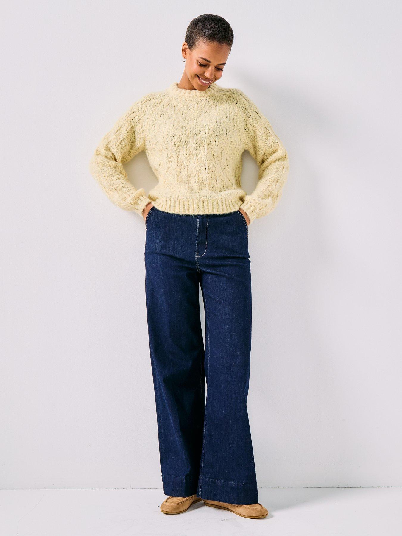 Image 3 of 6 of PIECES Jia Long Sleeve Knit Jumper - Yellow