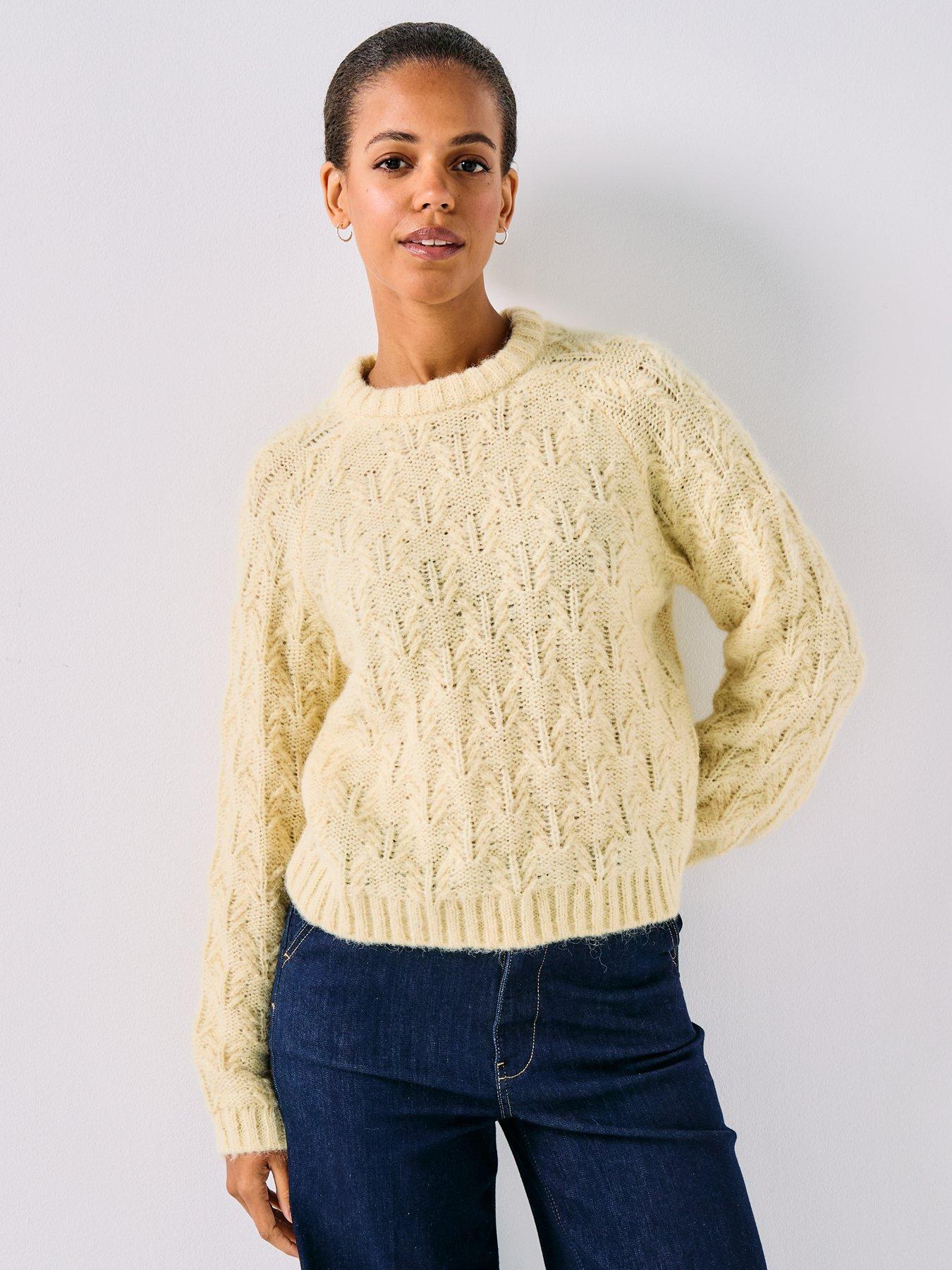 Image 5 of 6 of PIECES Jia Long Sleeve Knit Jumper - Yellow