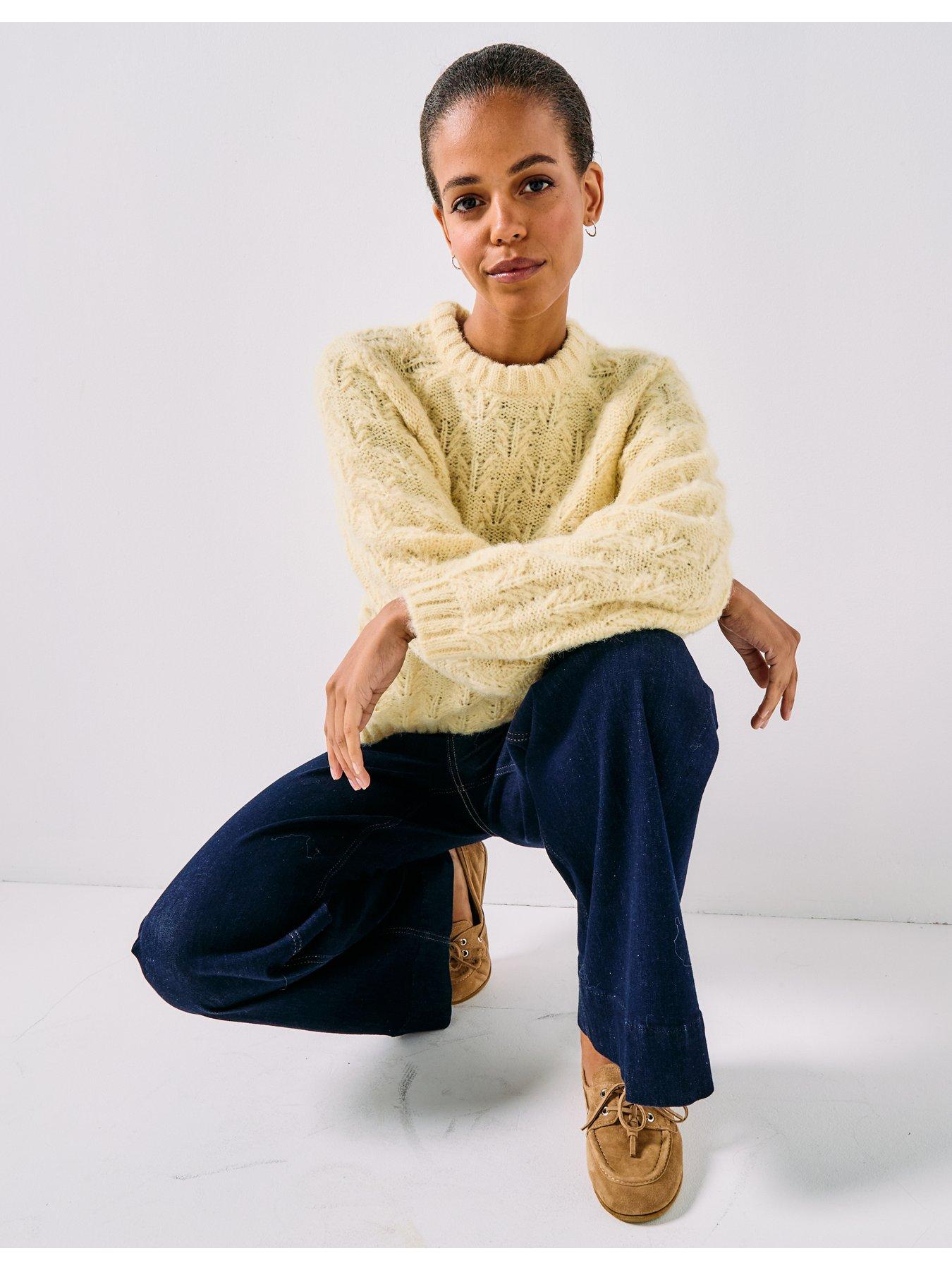 Image 6 of 6 of PIECES Jia Long Sleeve Knit Jumper - Yellow