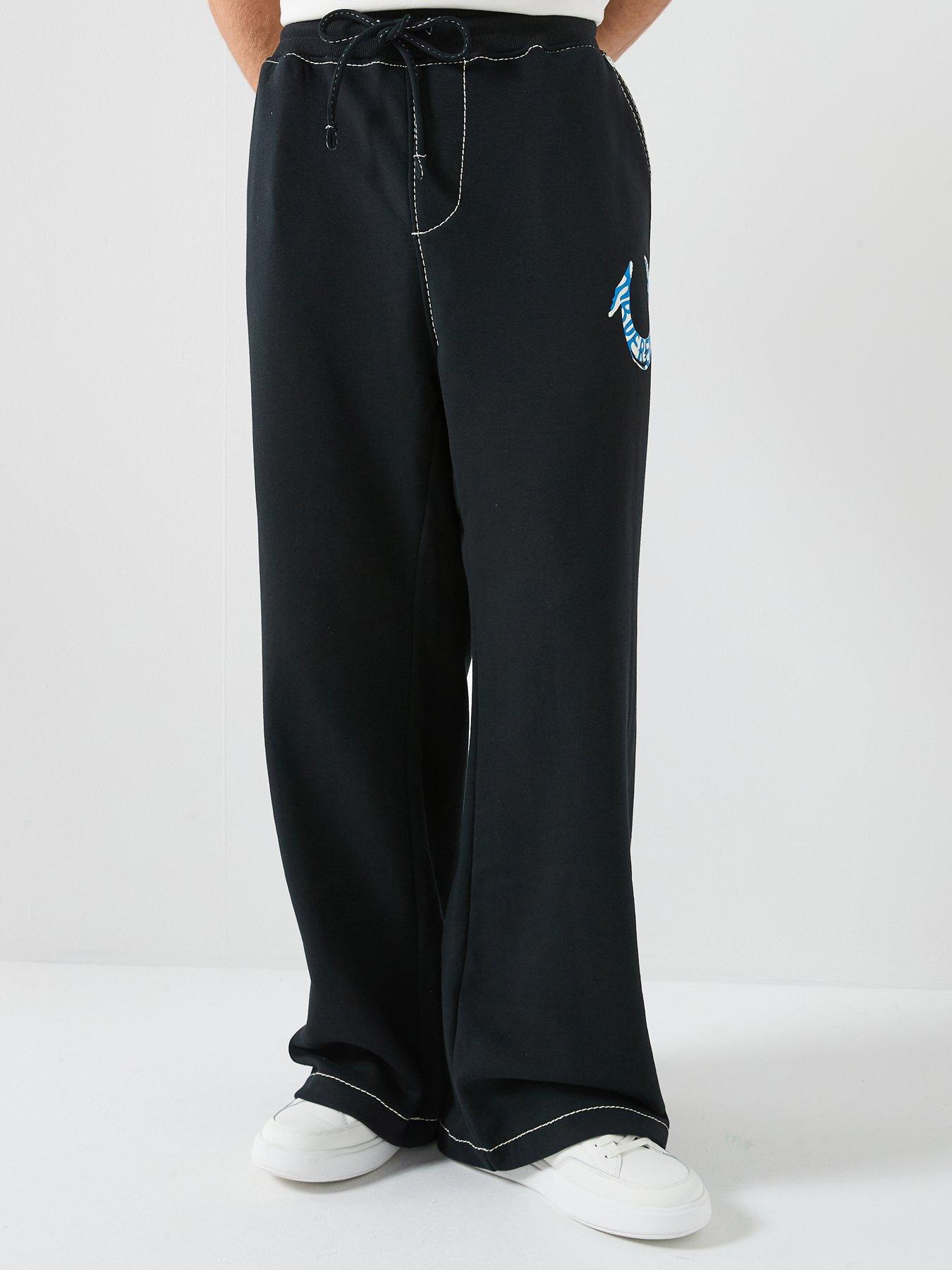 TRUE RELIGION Paint Patch Baggy Joggers - Black