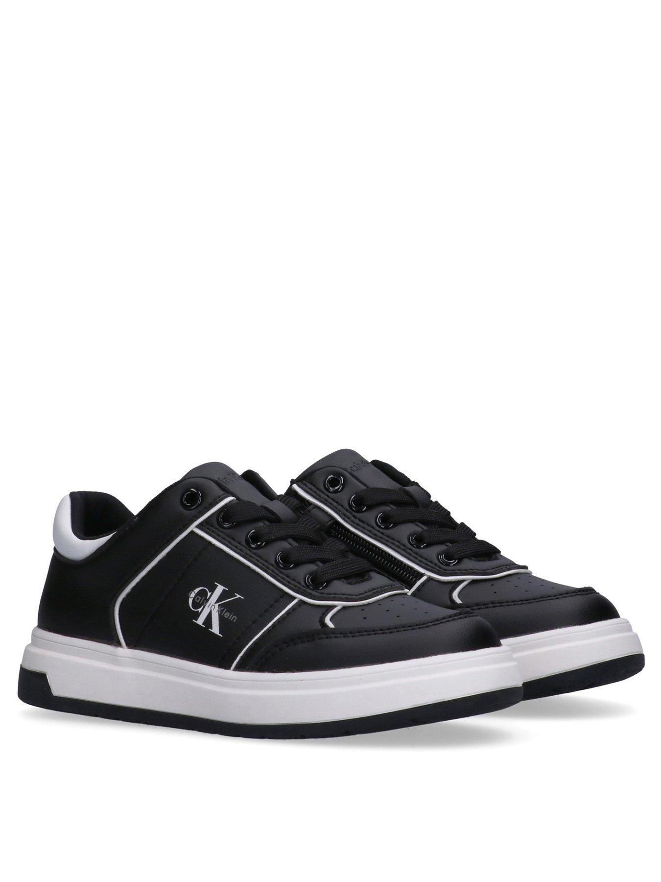 Image 2 of 5 of Calvin Klein Jeans Boys Low Cut Lace-Up Trainers - Black