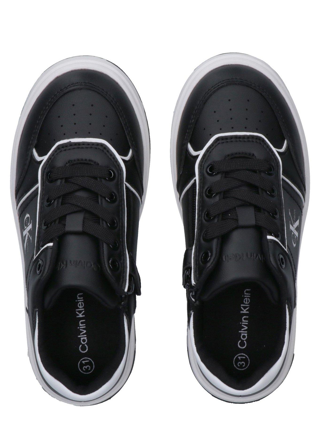 Image 4 of 5 of Calvin Klein Jeans Boys Low Cut Lace-Up Trainers - Black
