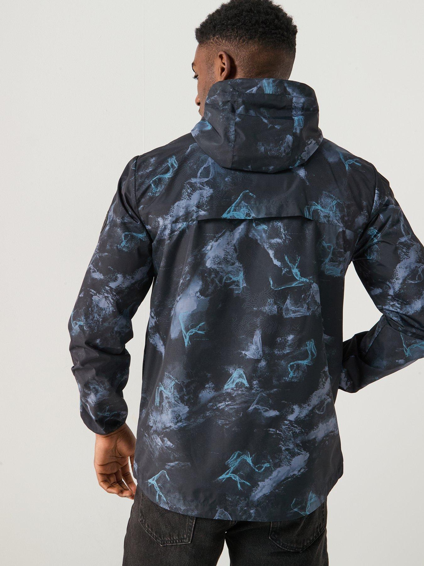 Image 2 of 6 of Zavetti Canada Andrioli Camo Hooded Windbreaker Jacket - Black