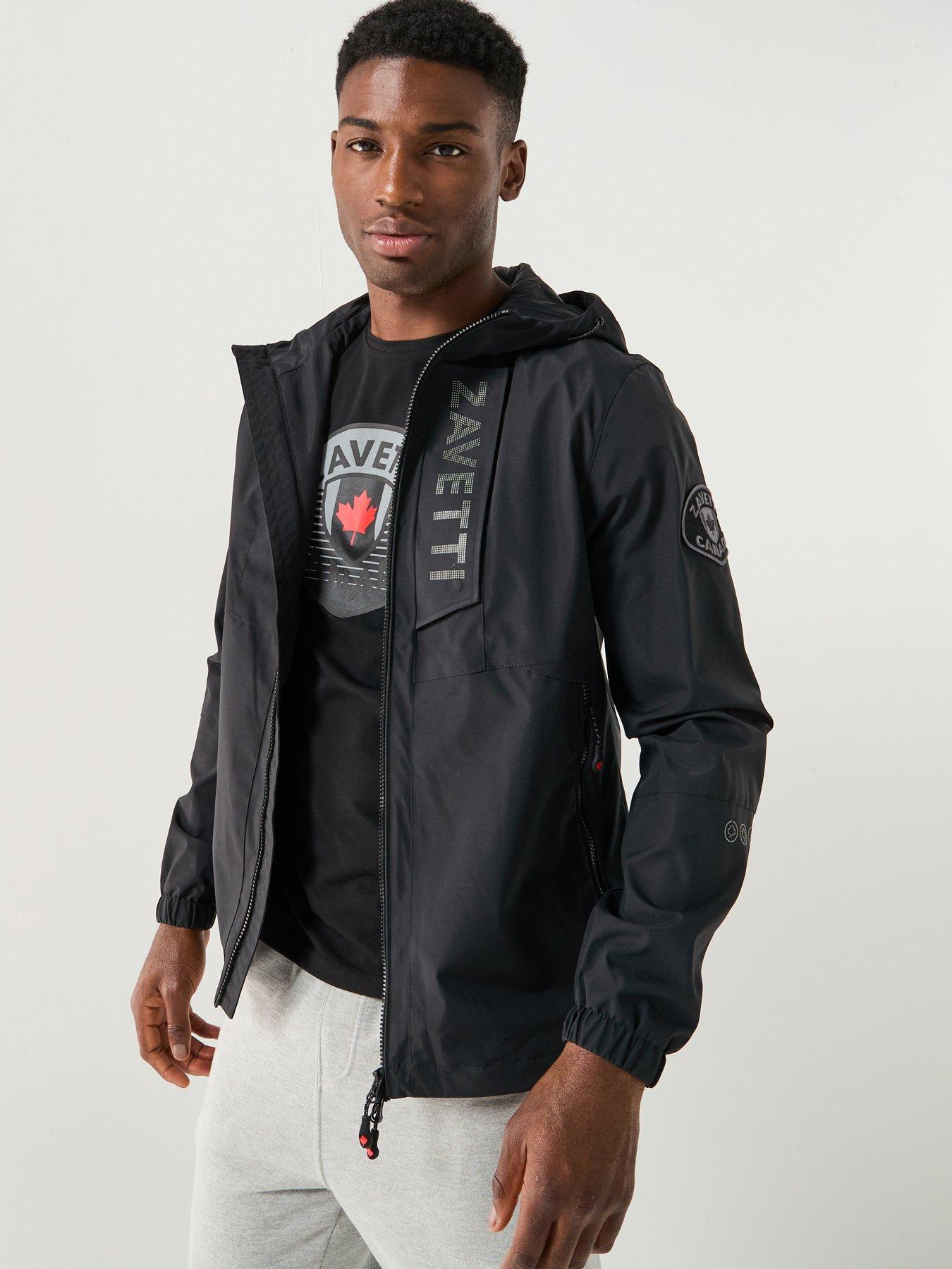 Zavetti Canada Bennaro Hooded Windbreaker Jacket - Black