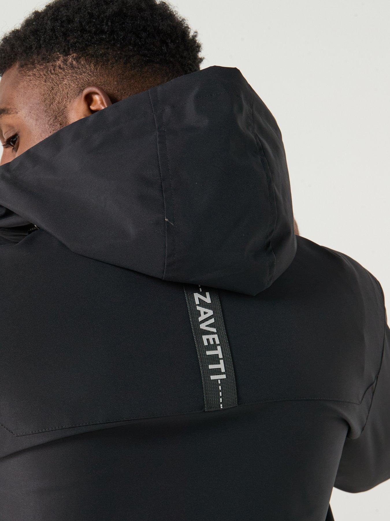 Image 5 of 6 of Zavetti Canada Bennaro Hooded Windbreaker Jacket - Black