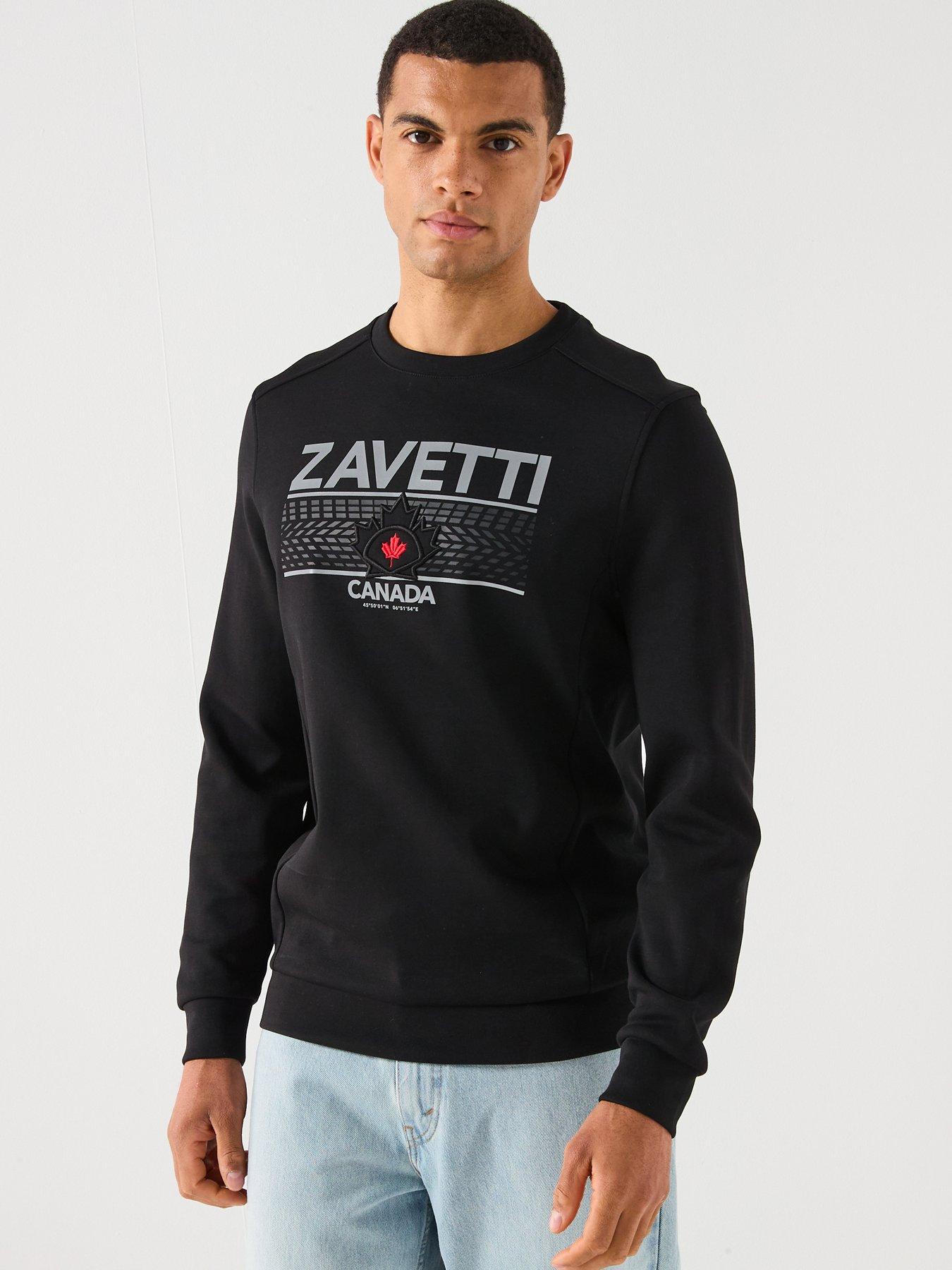 Zavetti Canada Zavetti Canada Dimola Panelled Pullover Hoody And Cargo Tracksuit - Black