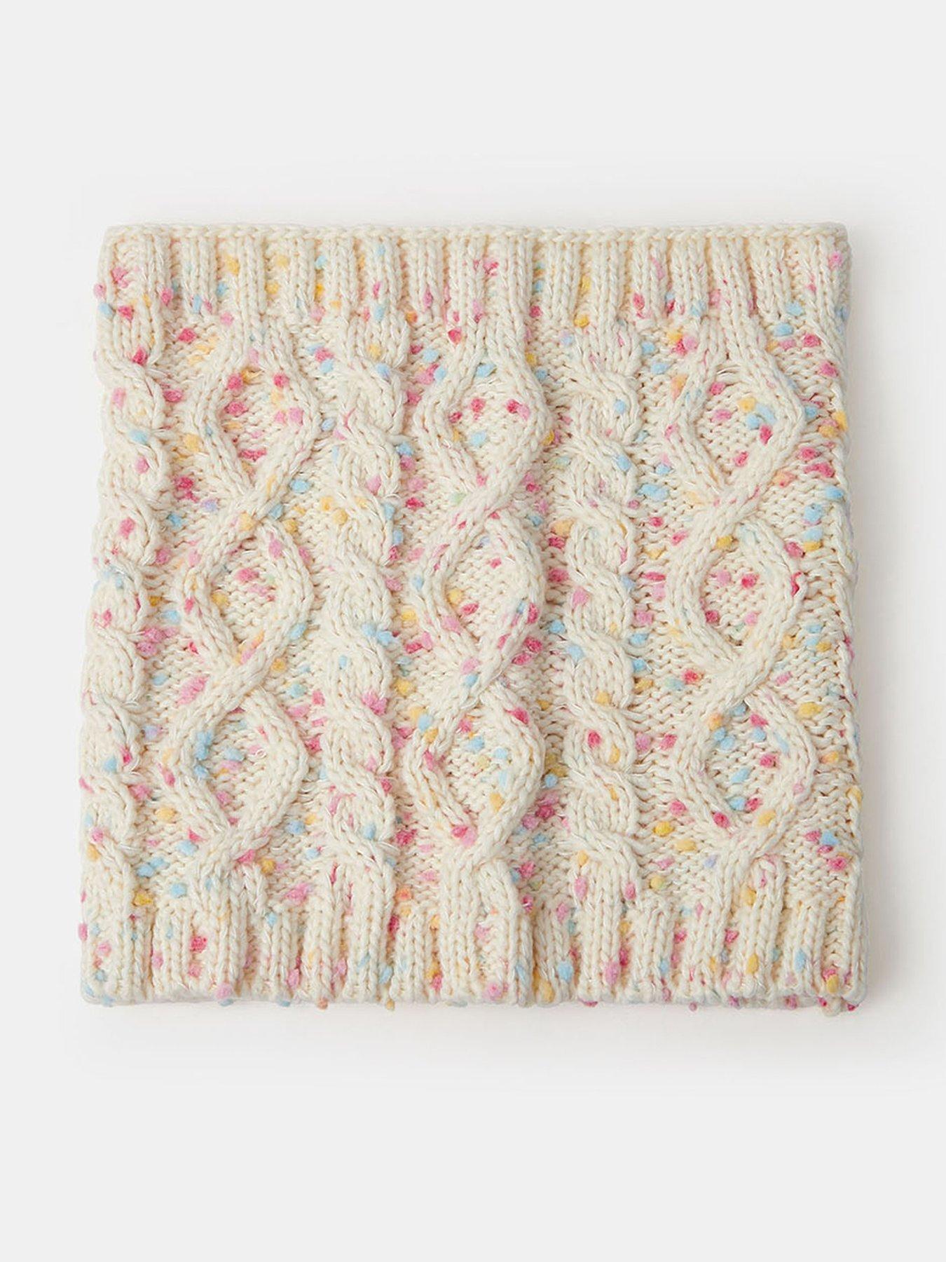  image of accessorize-girls-sprinkles-cable-snood-light-cream