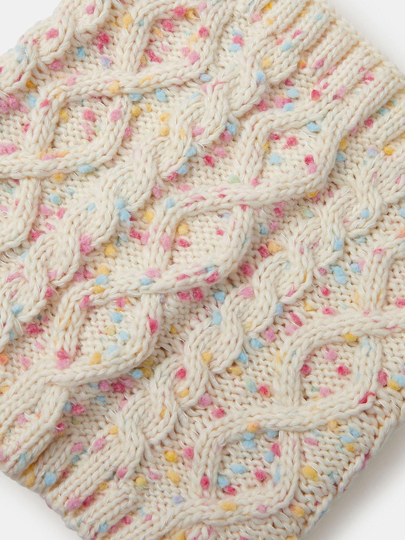  image of accessorize-girls-sprinkles-cable-snood-light-cream