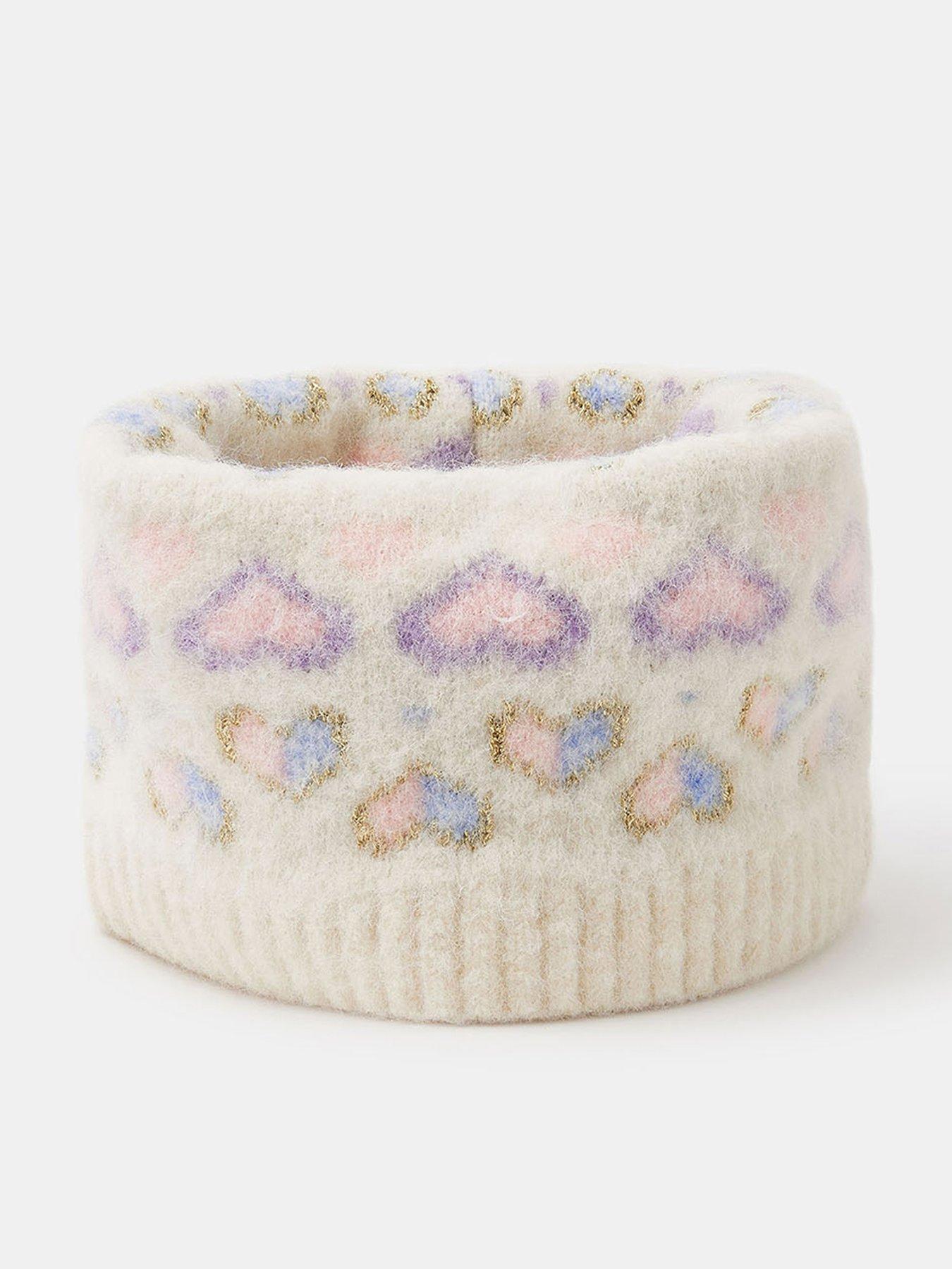 Accessorize Girls Heart Fairisle Snood - Multi