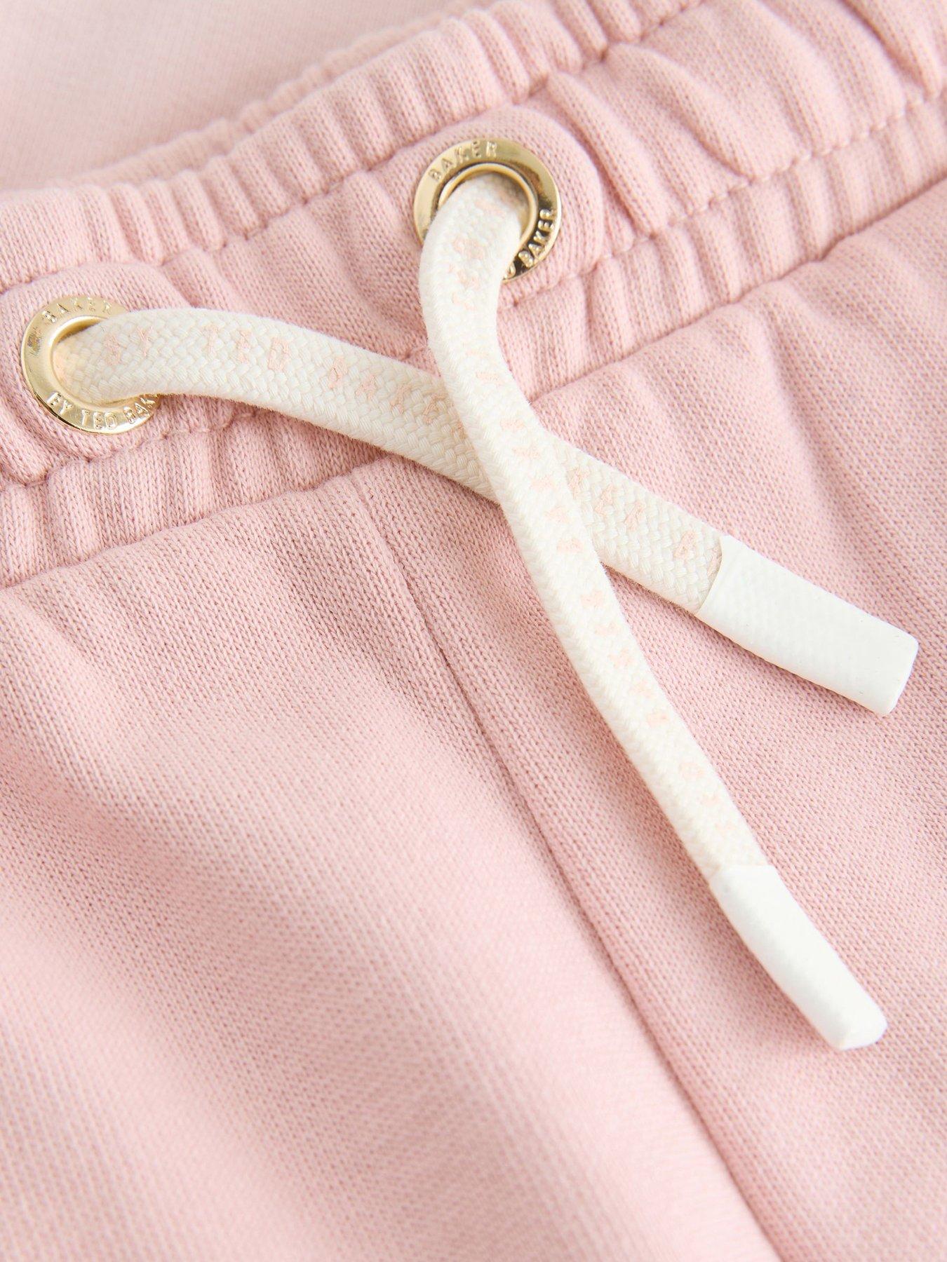 Image 4 of 5 of Ted Baker Girls Dip Dye Sweat Top And Shorts Set - Pink