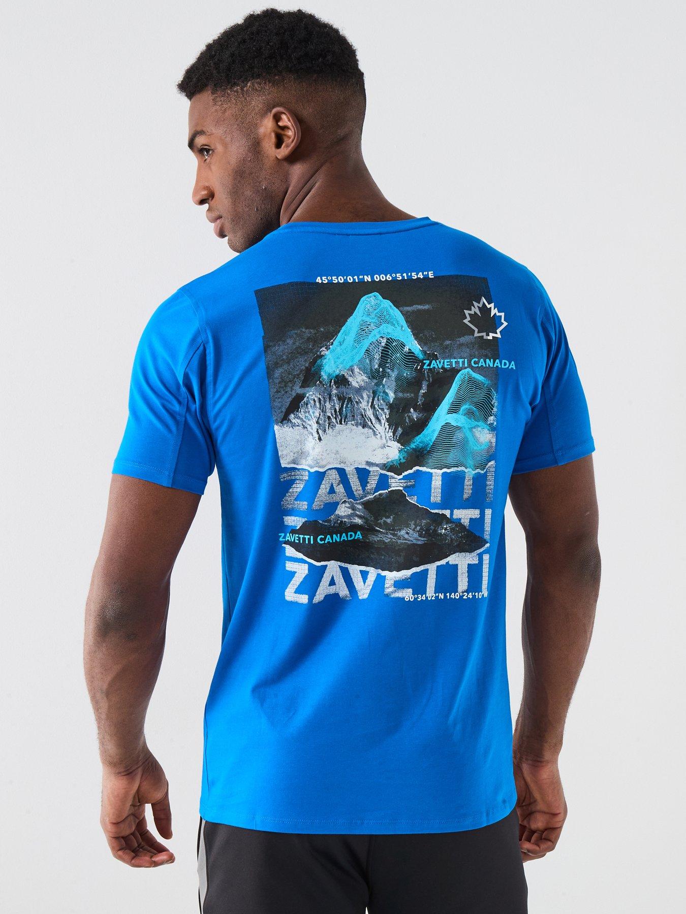undefined Nichellio Graphic Backprint Short Sleeve T-Shirt - Blue