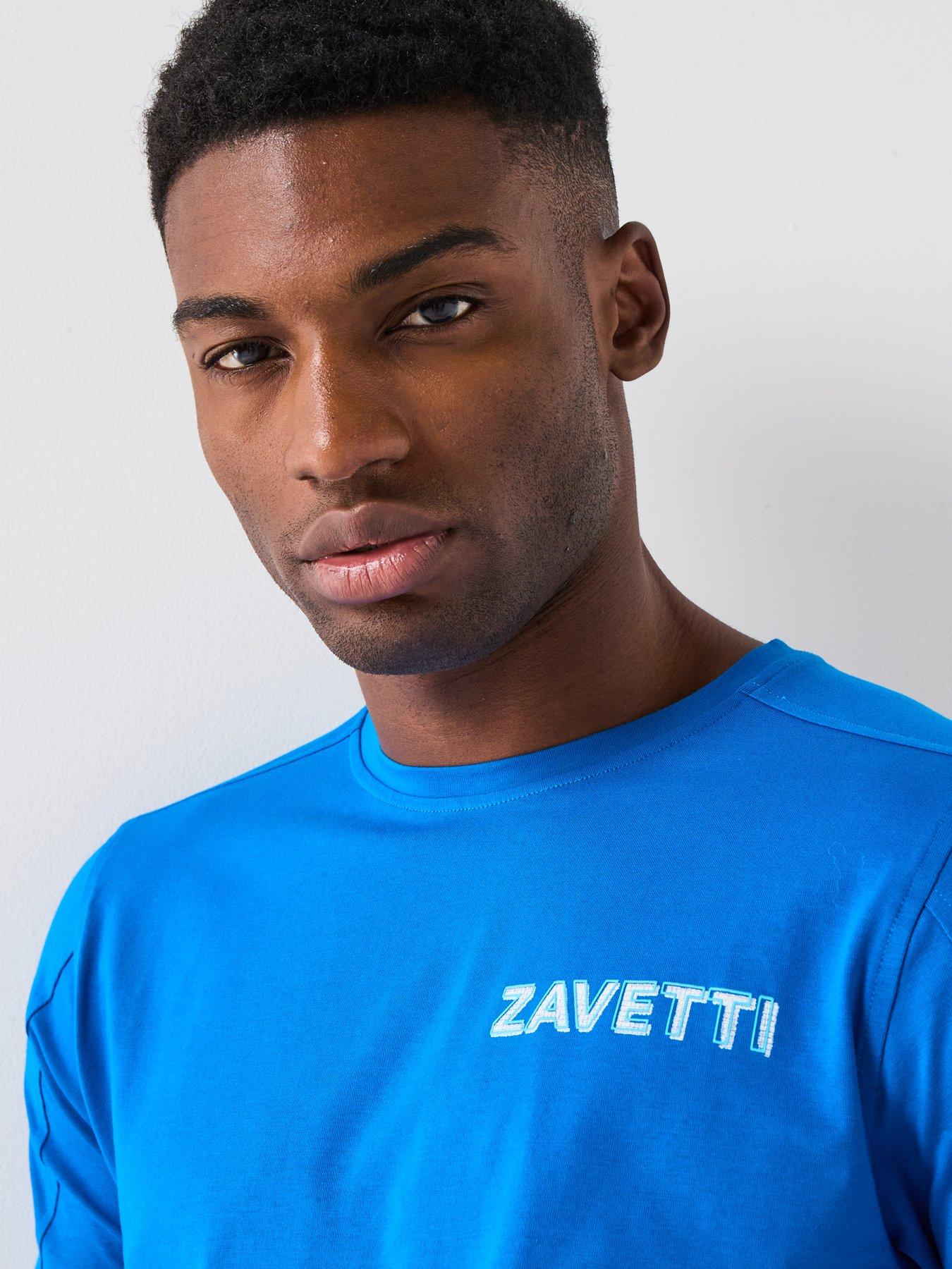 Image 4 of 6 of Zavetti Canada Nichellio Graphic Backprint Short Sleeve T-Shirt - Blue