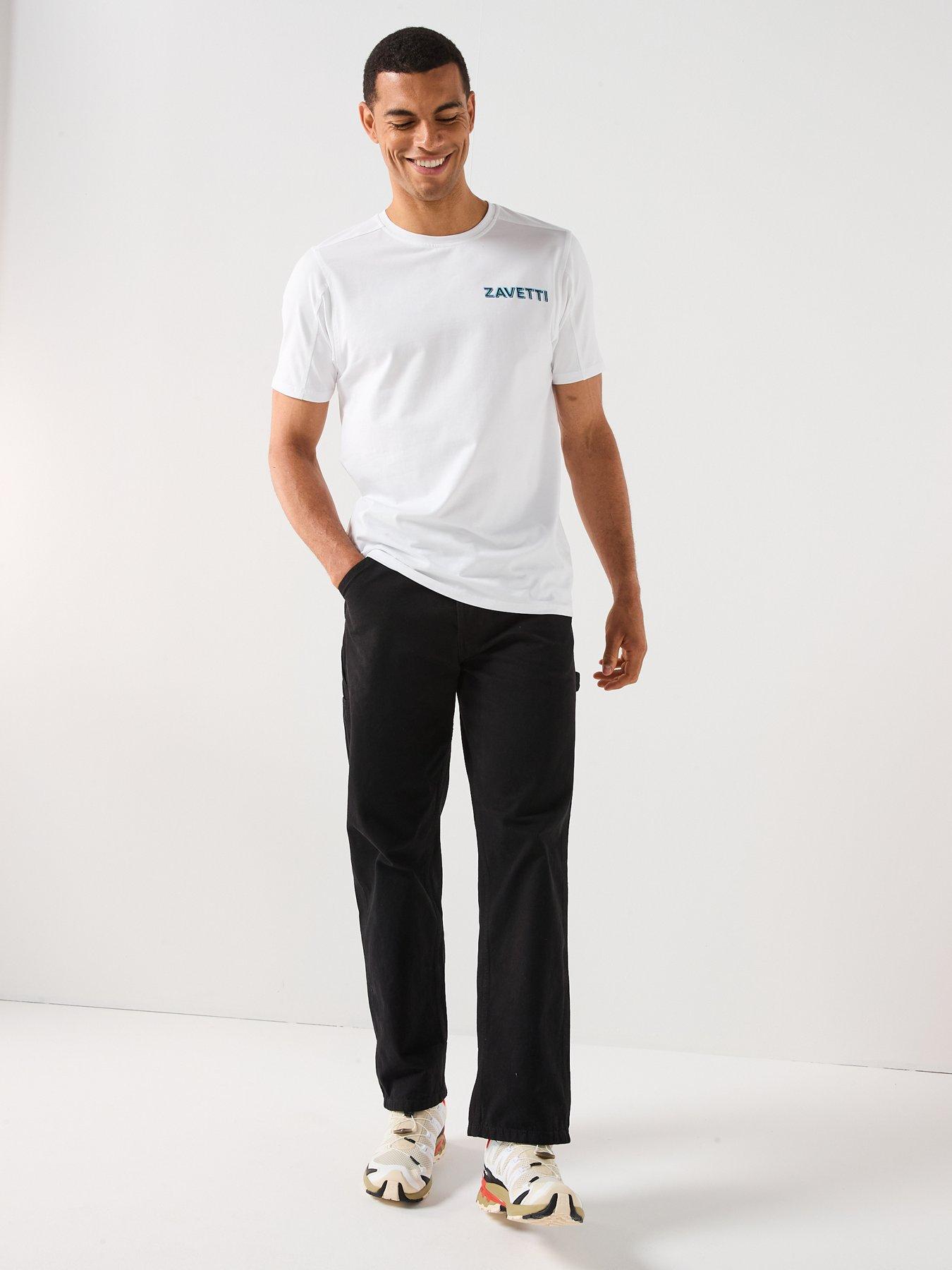  image of zavetti-canada-nichellio-graphic-backprint-short-sleeve-t-shirt-white