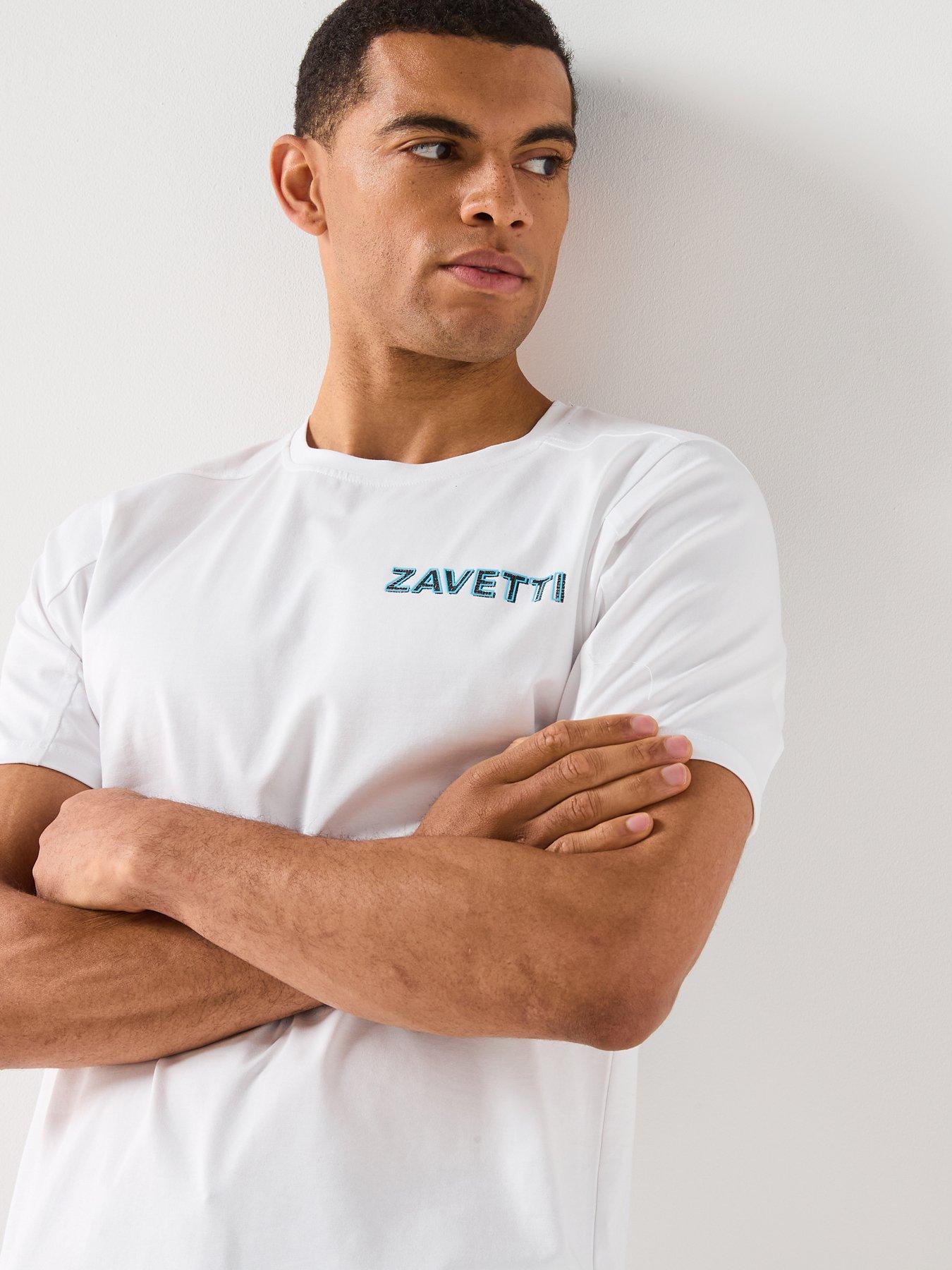  image of zavetti-canada-nichellio-graphic-backprint-short-sleeve-t-shirt-white