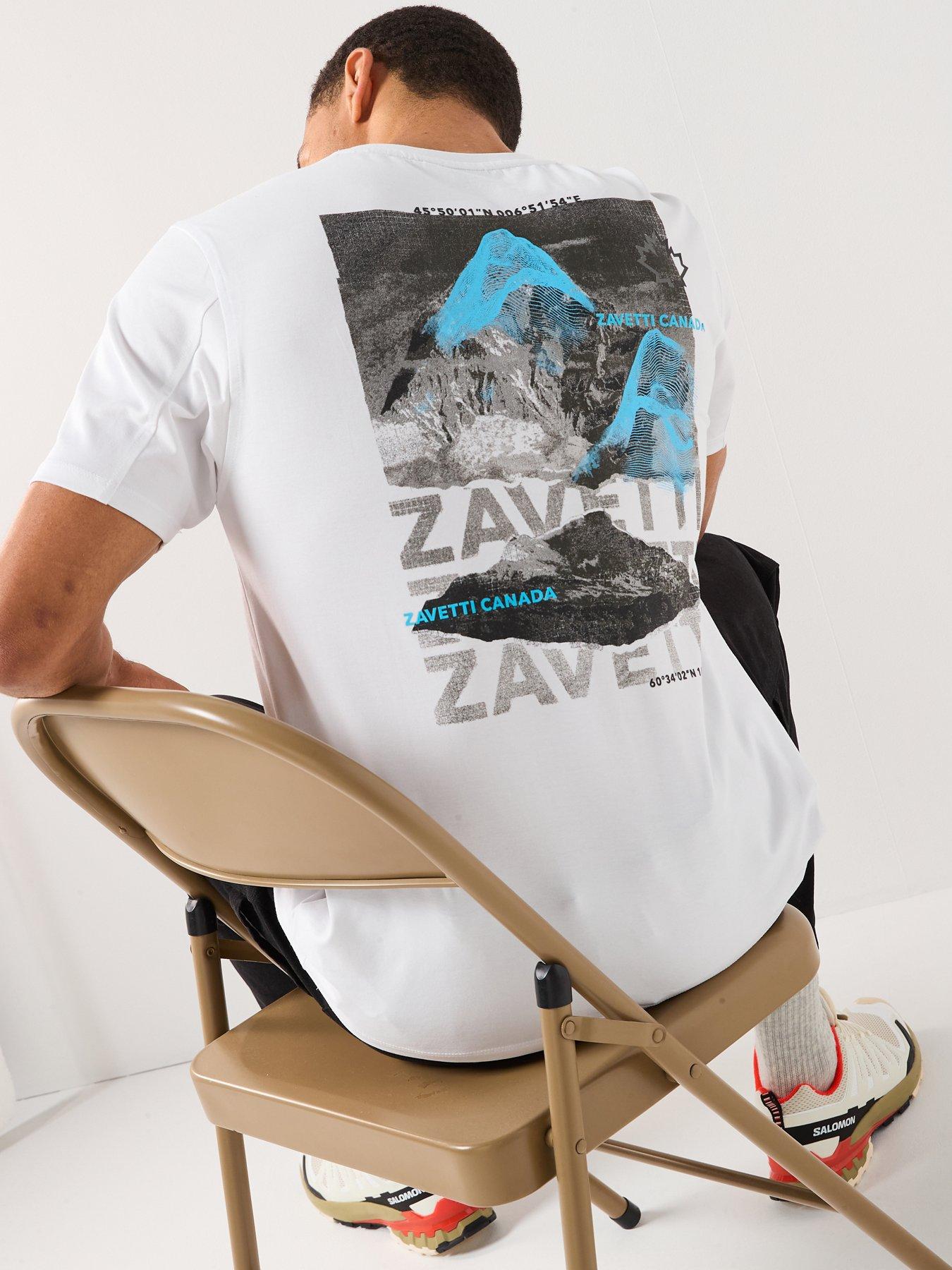  image of zavetti-canada-nichellio-graphic-backprint-short-sleeve-t-shirt-white