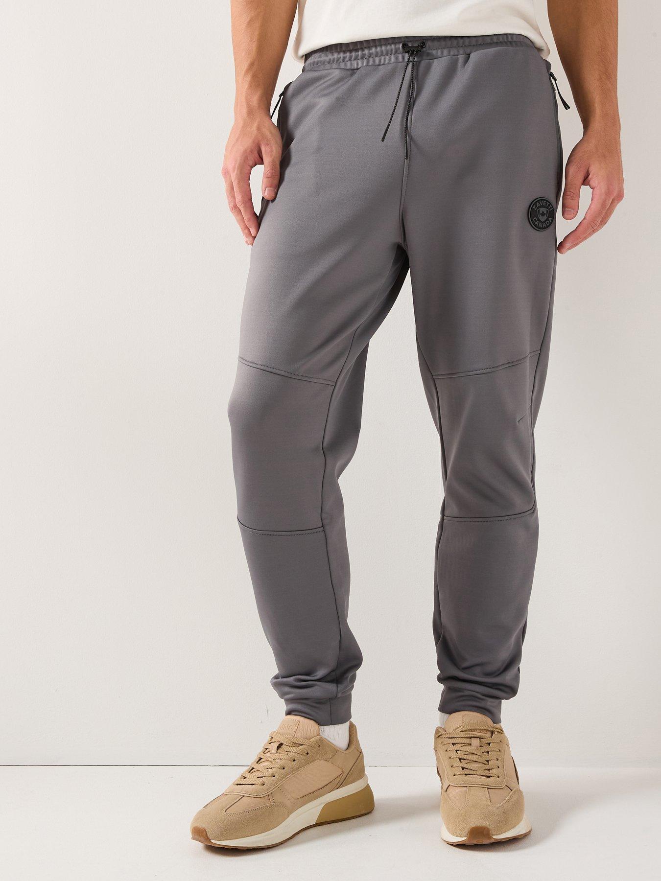  image of zavetti-canada-omaro-poly-cargo-joggers-dark-grey