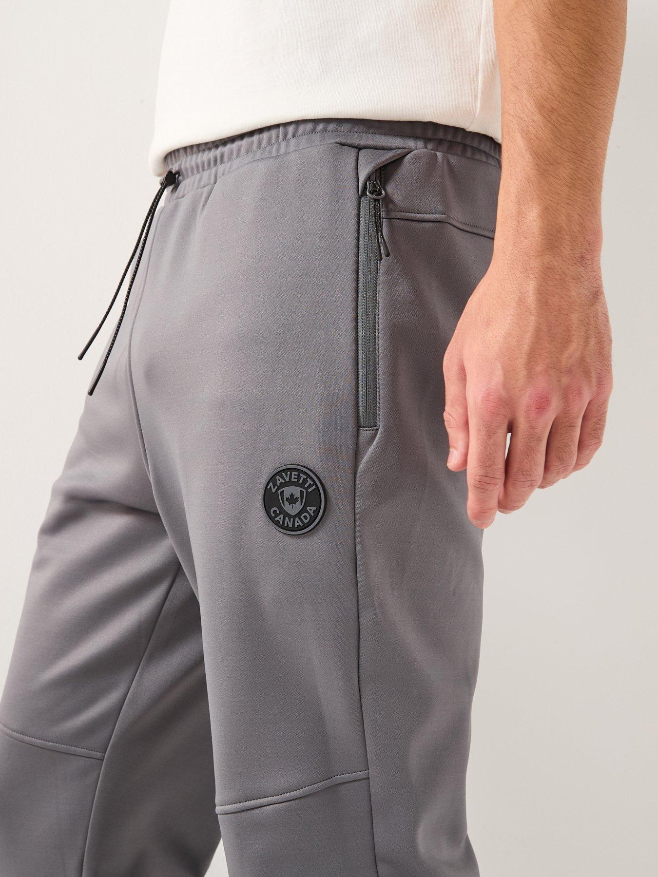  image of zavetti-canada-omaro-poly-cargo-joggers-dark-grey