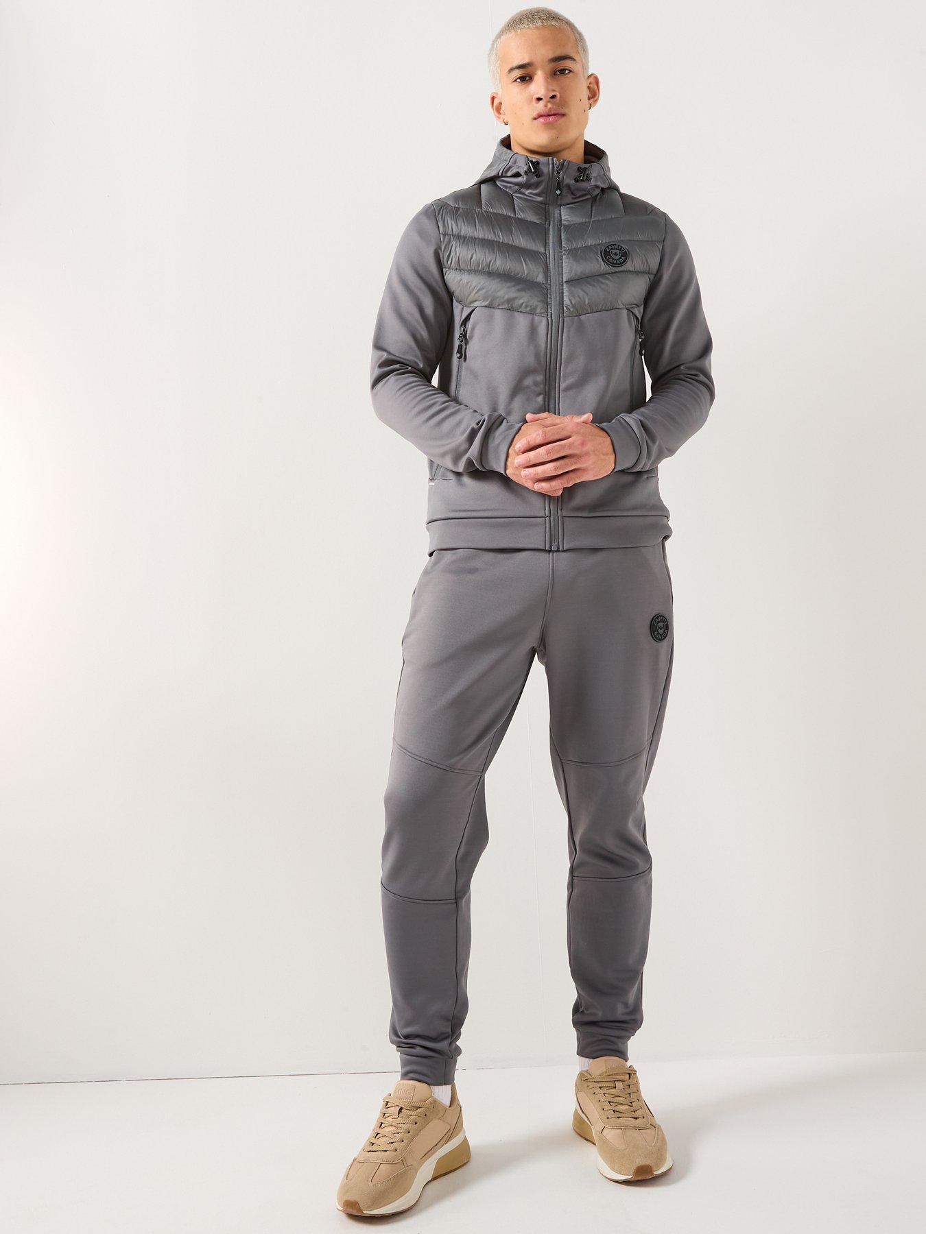  image of zavetti-canada-omaro-poly-cargo-joggers-dark-grey