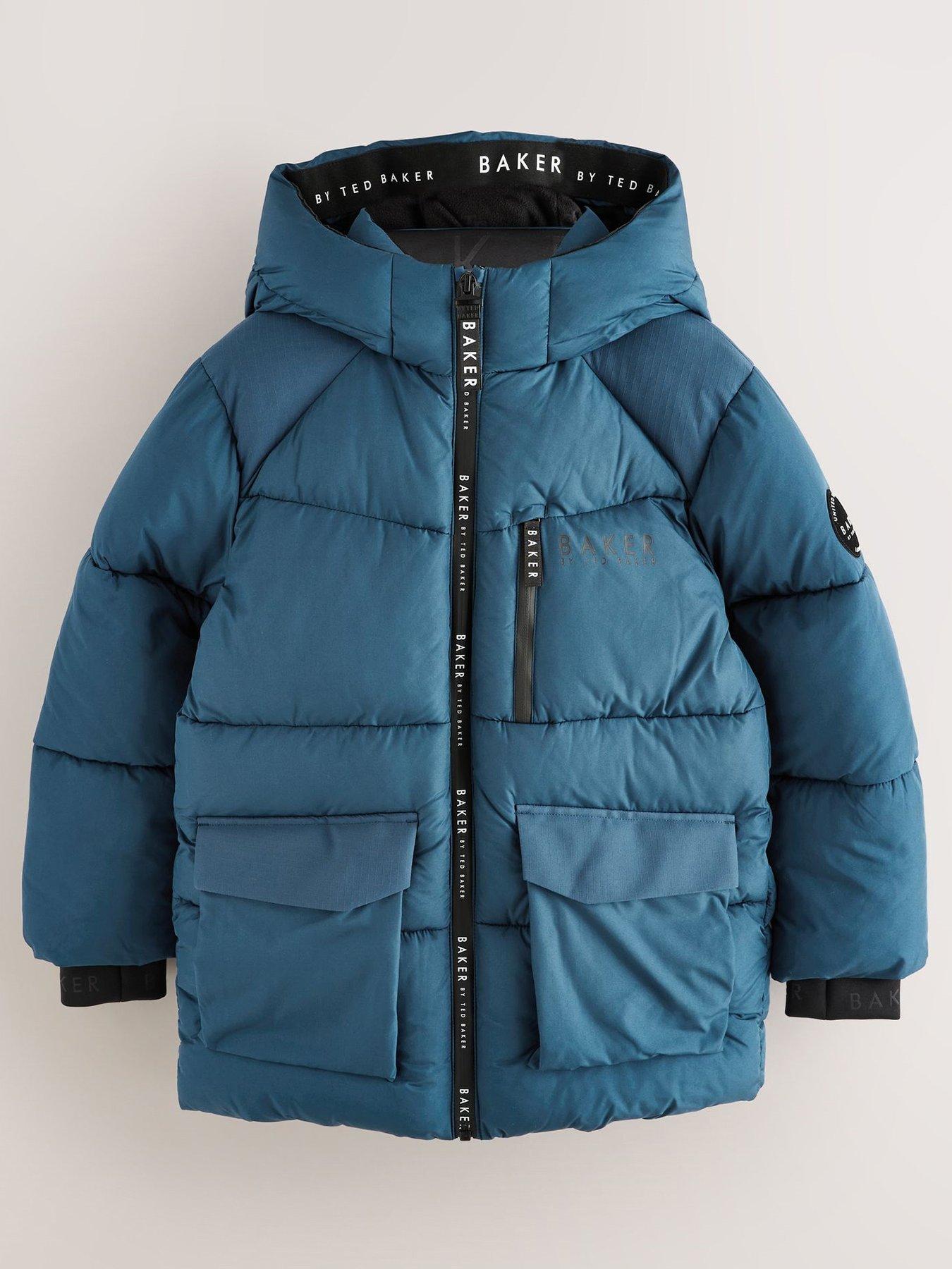 Image 1 of 4 of Ted Baker Boys Midlength Coat - Blue