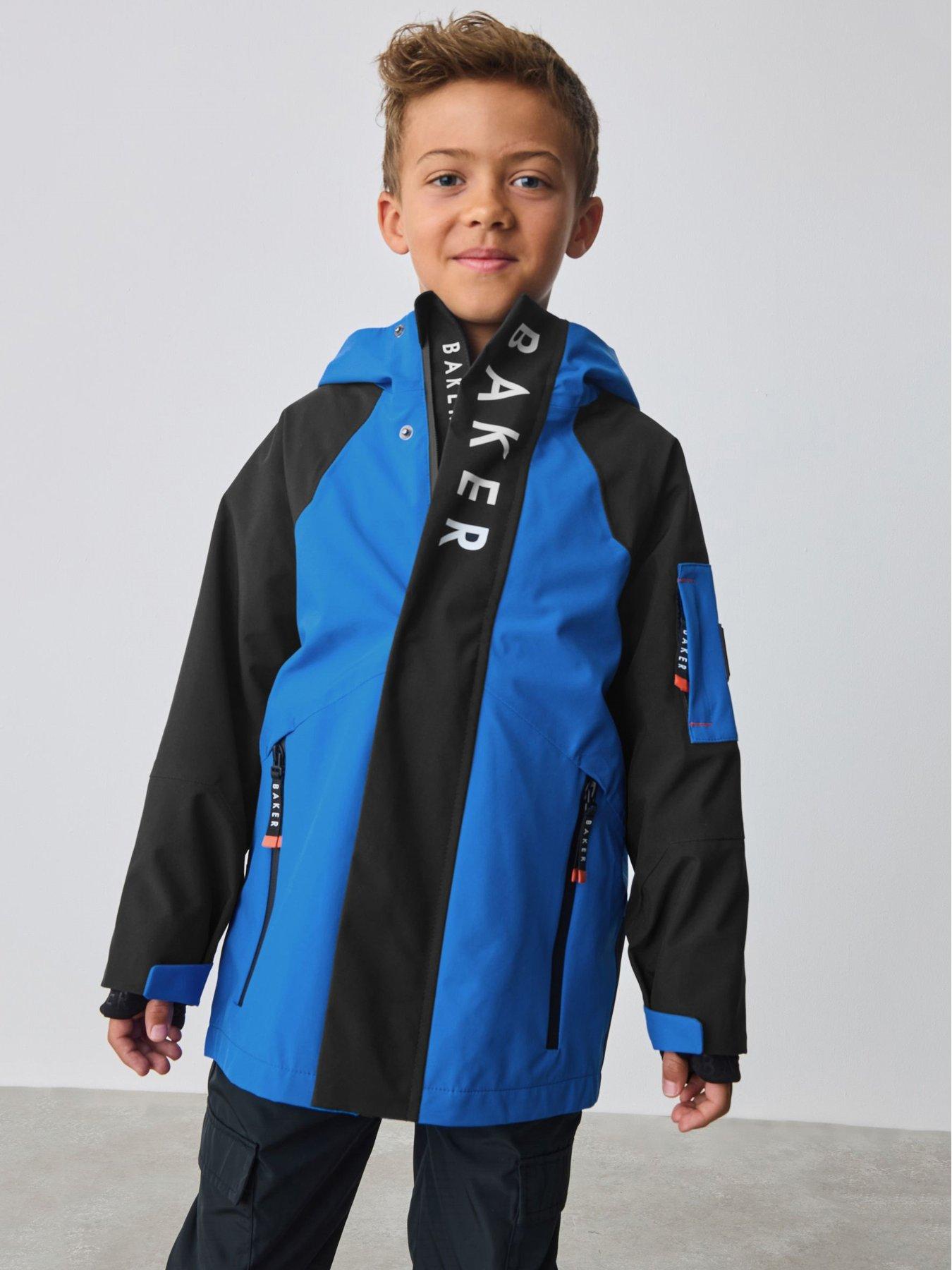 undefined Boy Colourblock Coat - Blue