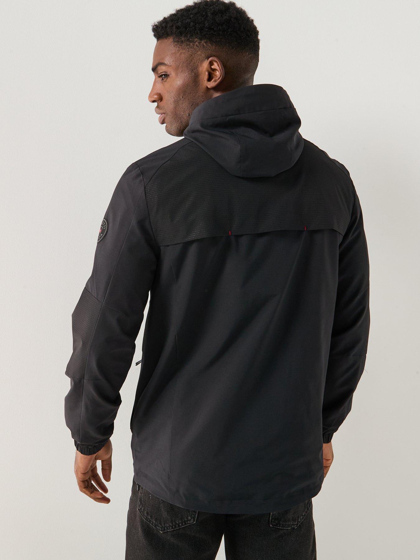  image of zavetti-canada-temito-hooded-windbreaker-jacket-black