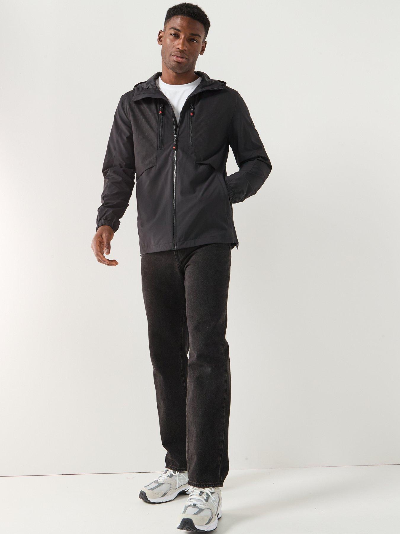  image of zavetti-canada-temito-hooded-windbreaker-jacket-black