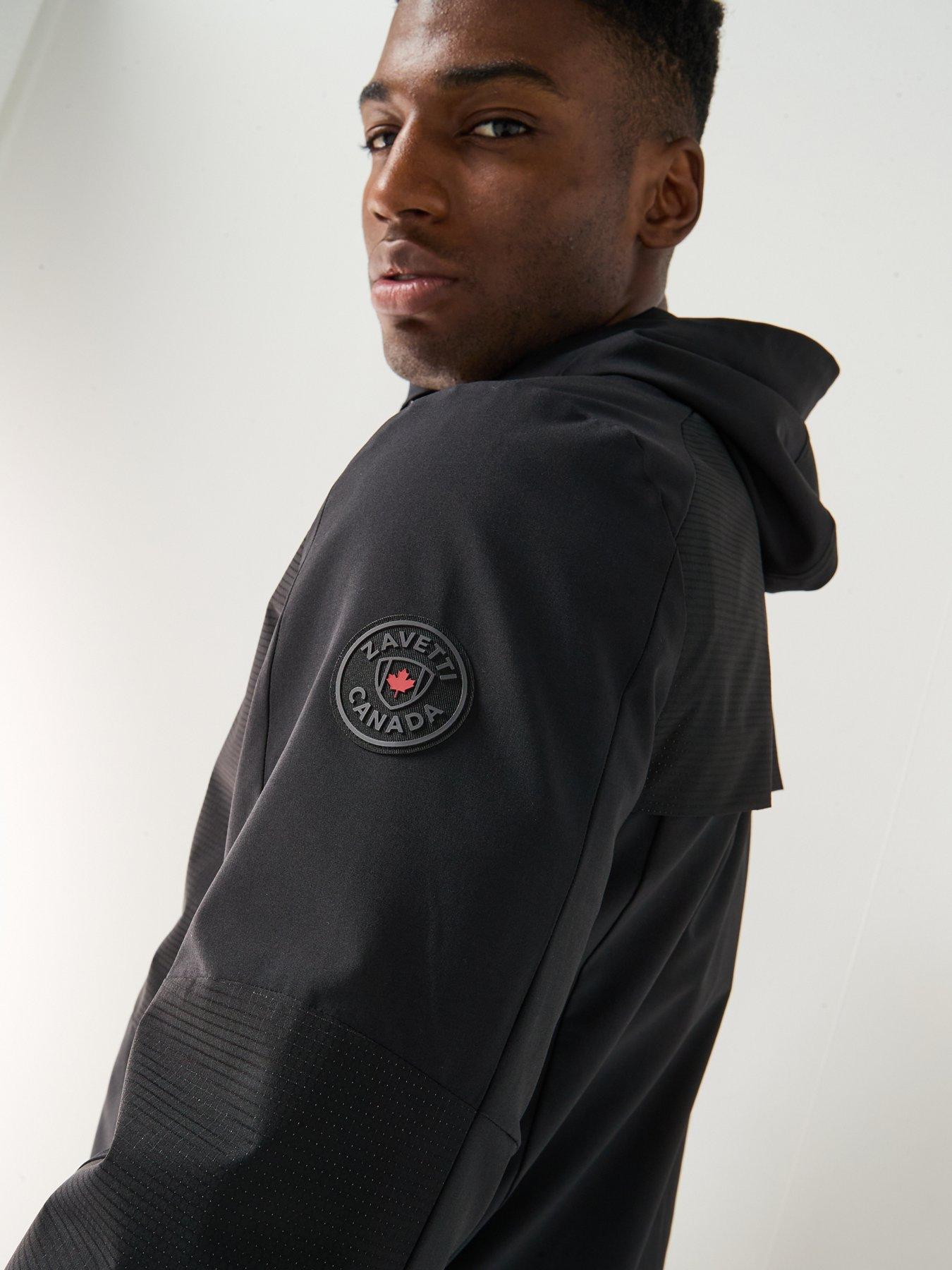  image of zavetti-canada-temito-hooded-windbreaker-jacket-black