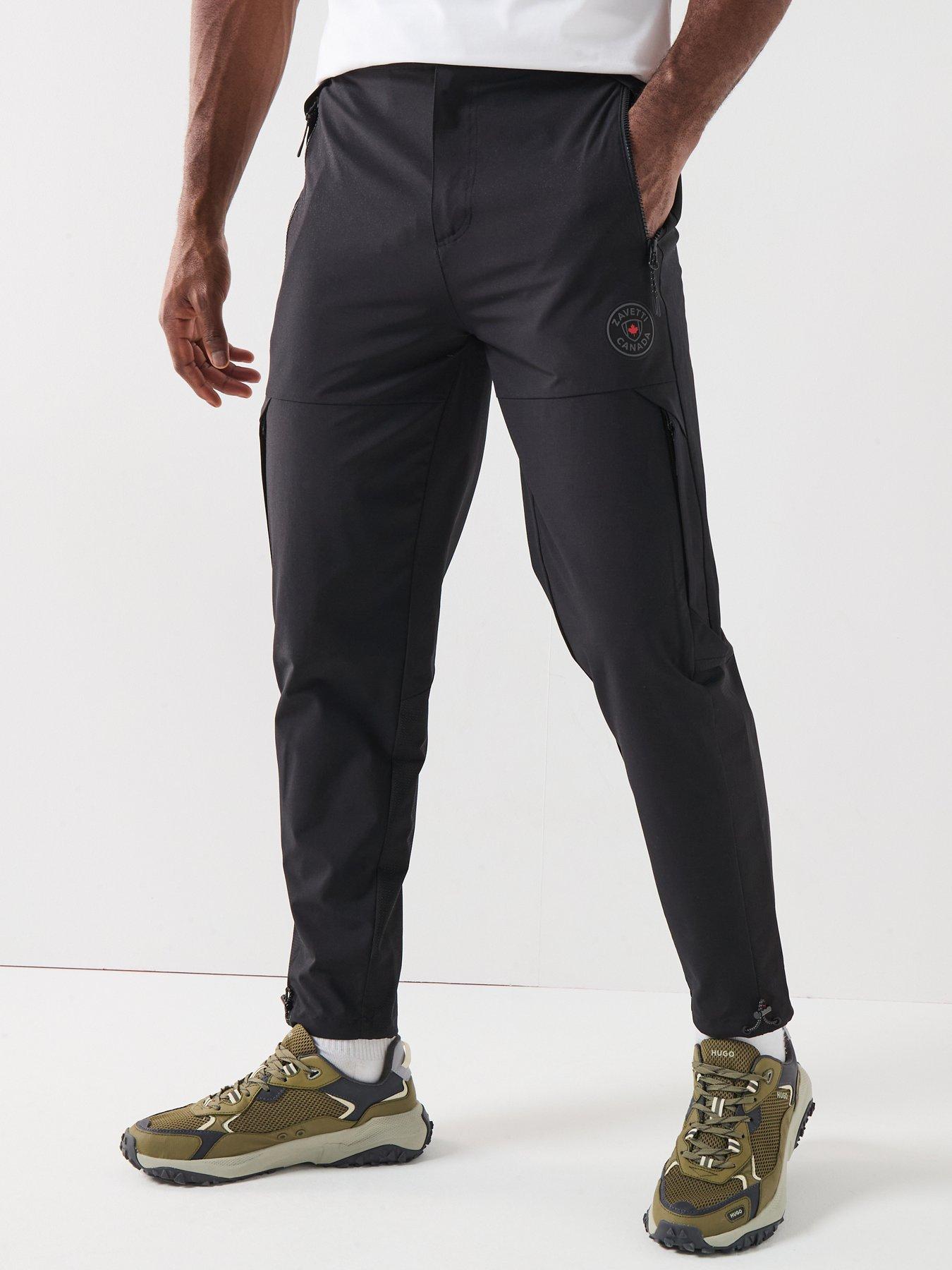 zavetti-canada-temito-panelled-cargo-trousers-black