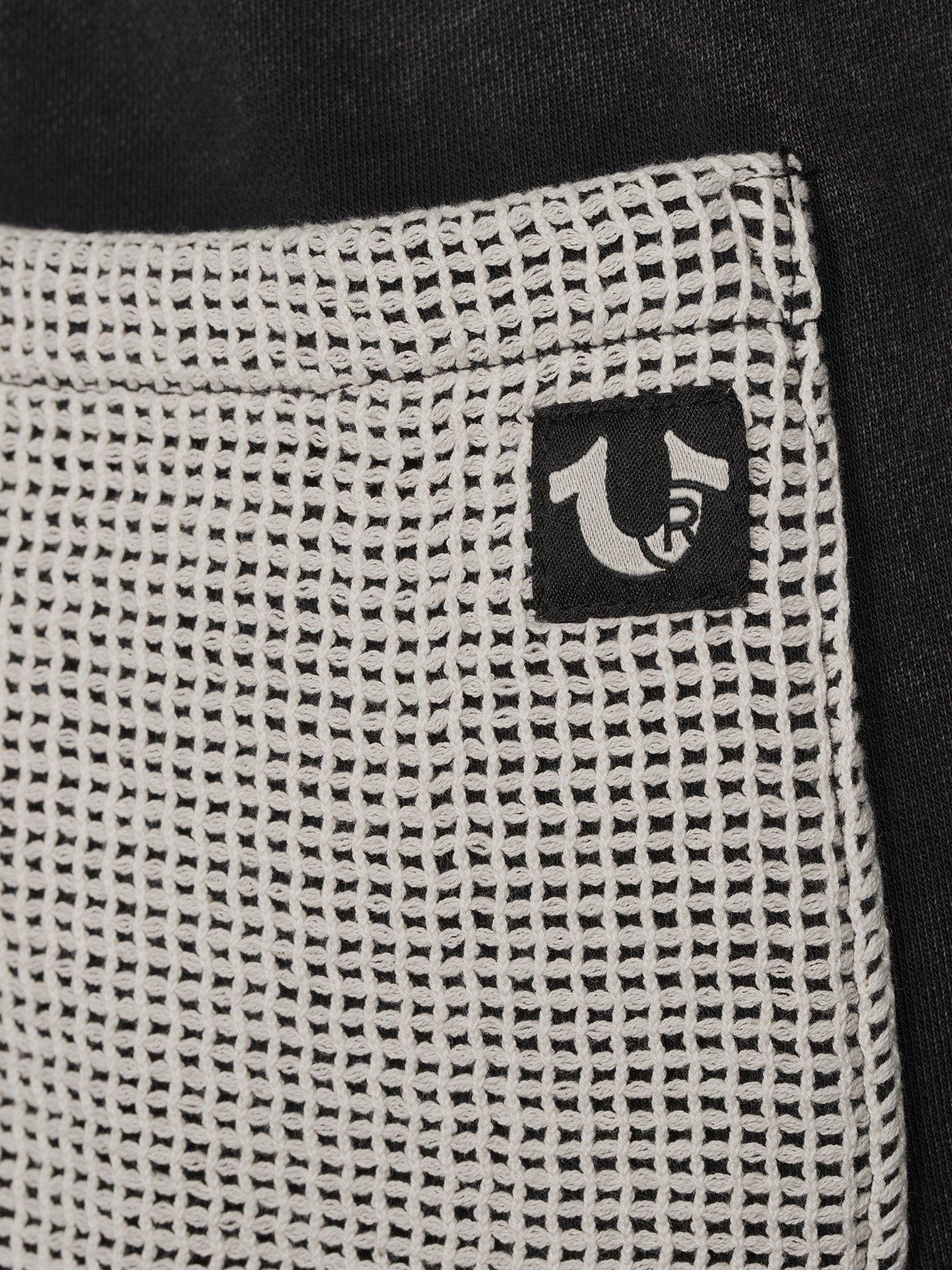  image of true-religion-mesh-inset-cuffed-joggers-black