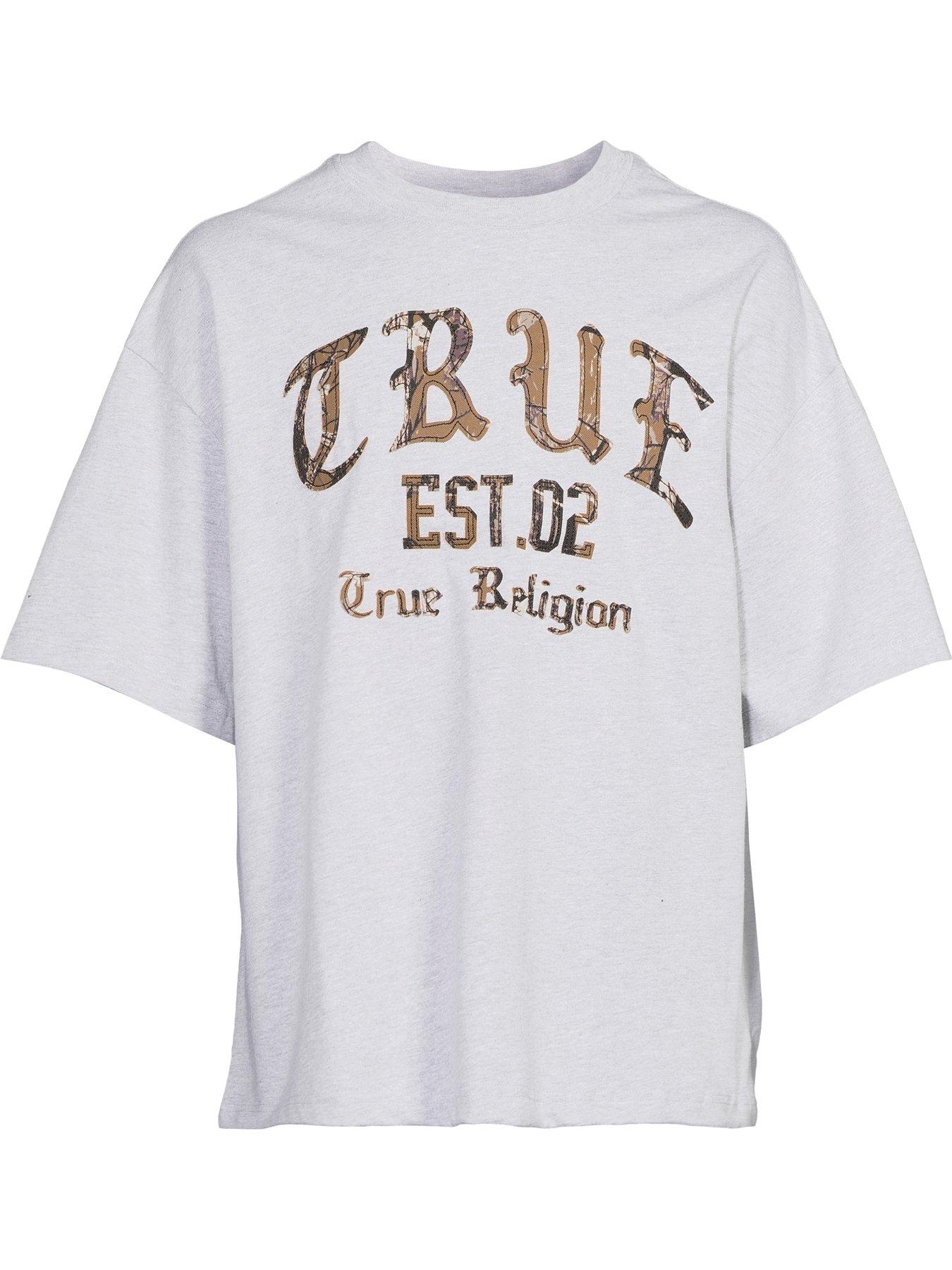 Image 5 of 5 of TRUE RELIGION Camo Print Oversized T-Shirt - Grey