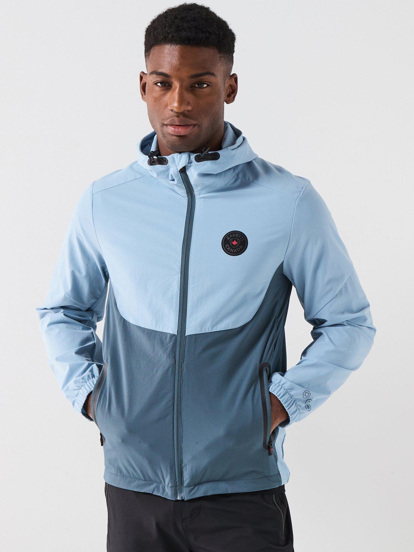  image of zavetti-canada-zidero-zip-through-woven-hoodie-blue