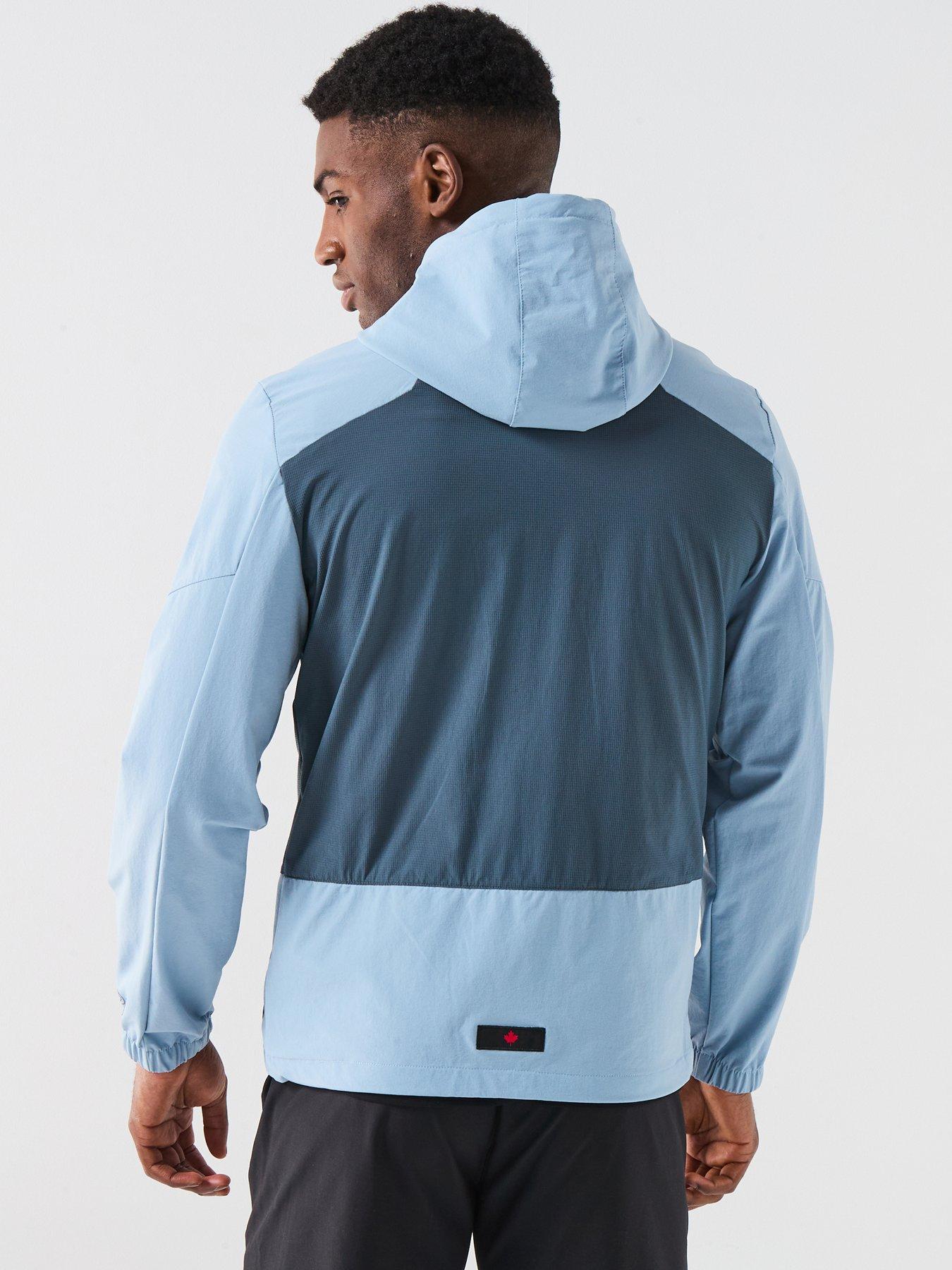  image of zavetti-canada-zidero-zip-through-woven-hoodie-blue