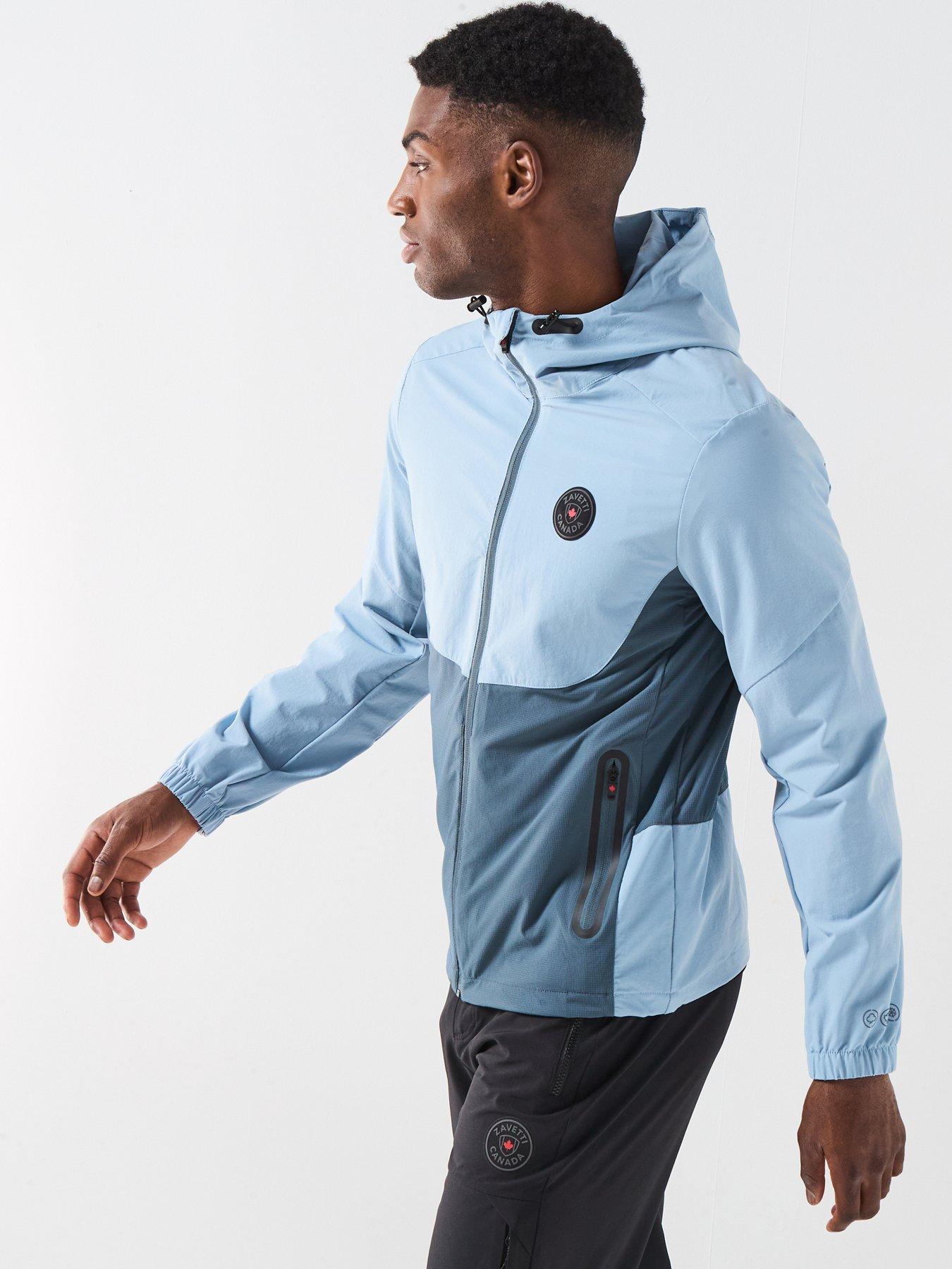  image of zavetti-canada-zidero-zip-through-woven-hoodie-blue