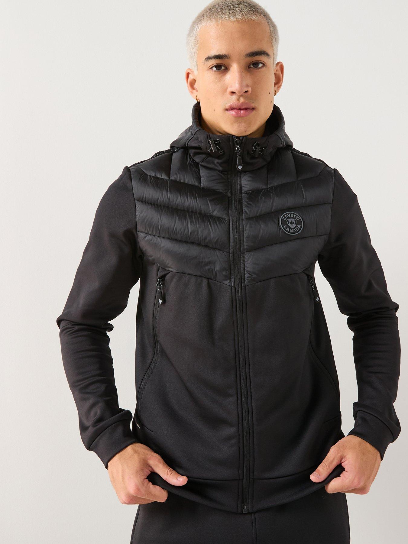 Zavetti Canada Canda Omaro Hybrid Zip Through Hoodie - Black