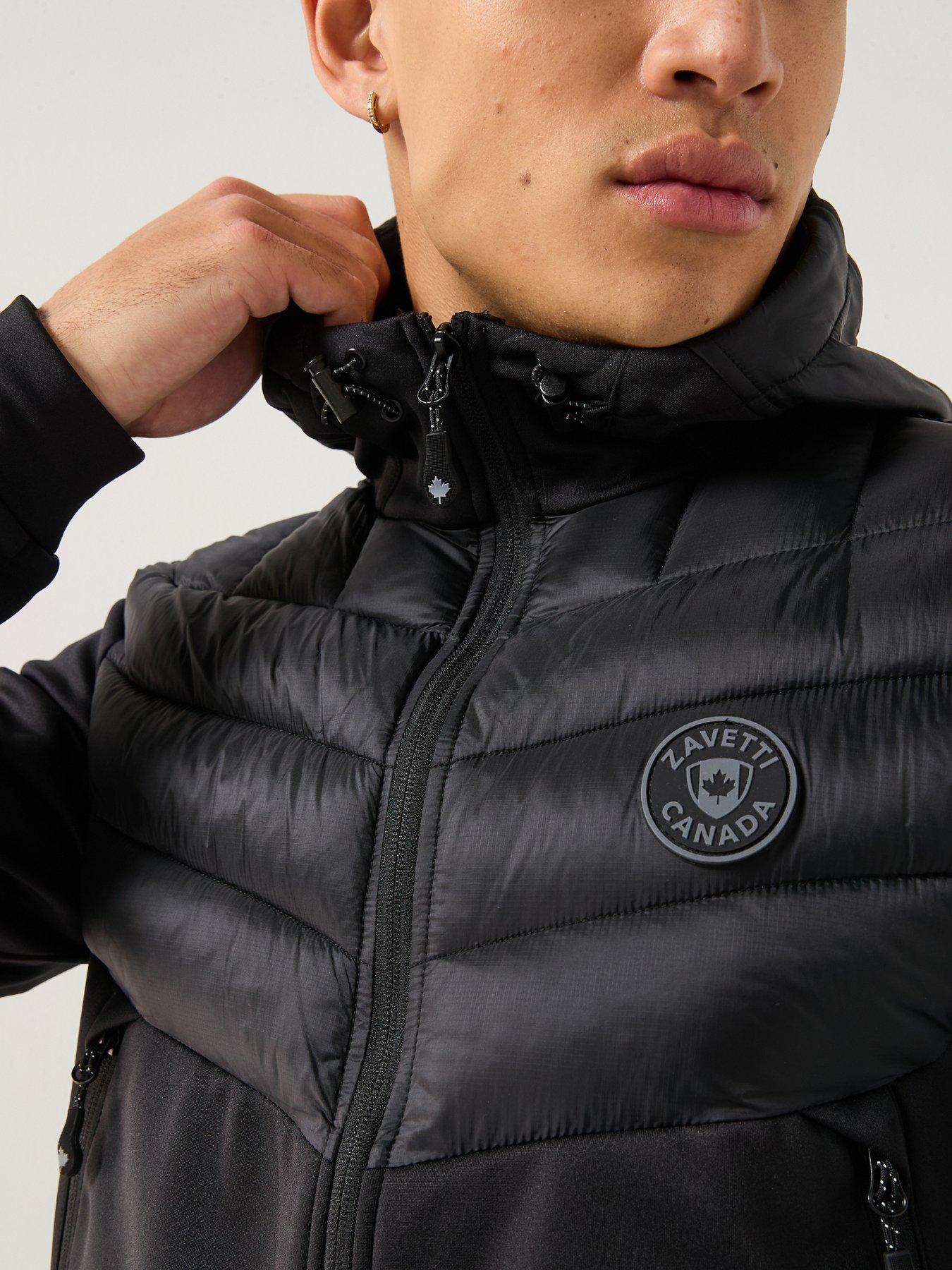 Image 4 of 5 of Zavetti Canada Canda Omaro Hybrid Zip Through Hoodie - Black