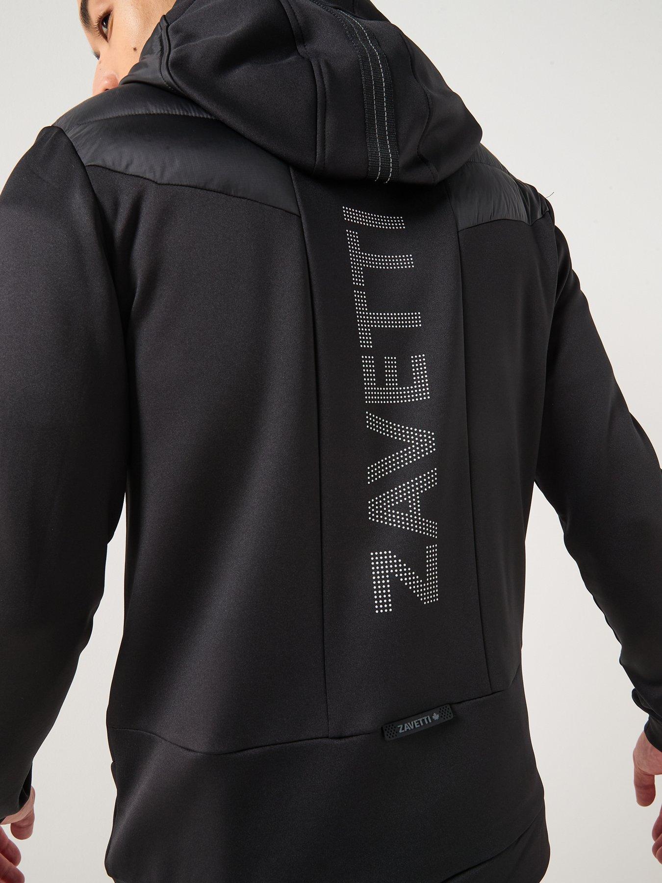 Image 5 of 5 of Zavetti Canada Canda Omaro Hybrid Zip Through Hoodie - Black