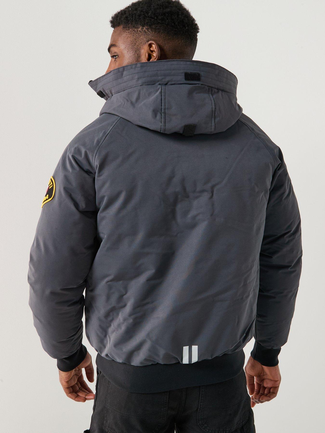 Image 2 of 6 of Zavetti Canada Abelli Hooded 2.0 Bomber Jacket - Dark Grey