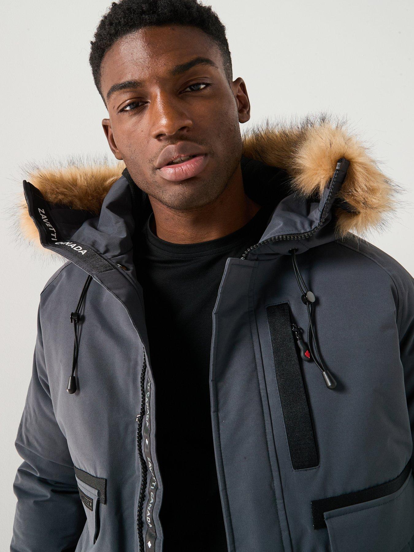 Image 5 of 6 of Zavetti Canada Abelli Hooded 2.0 Bomber Jacket - Dark Grey