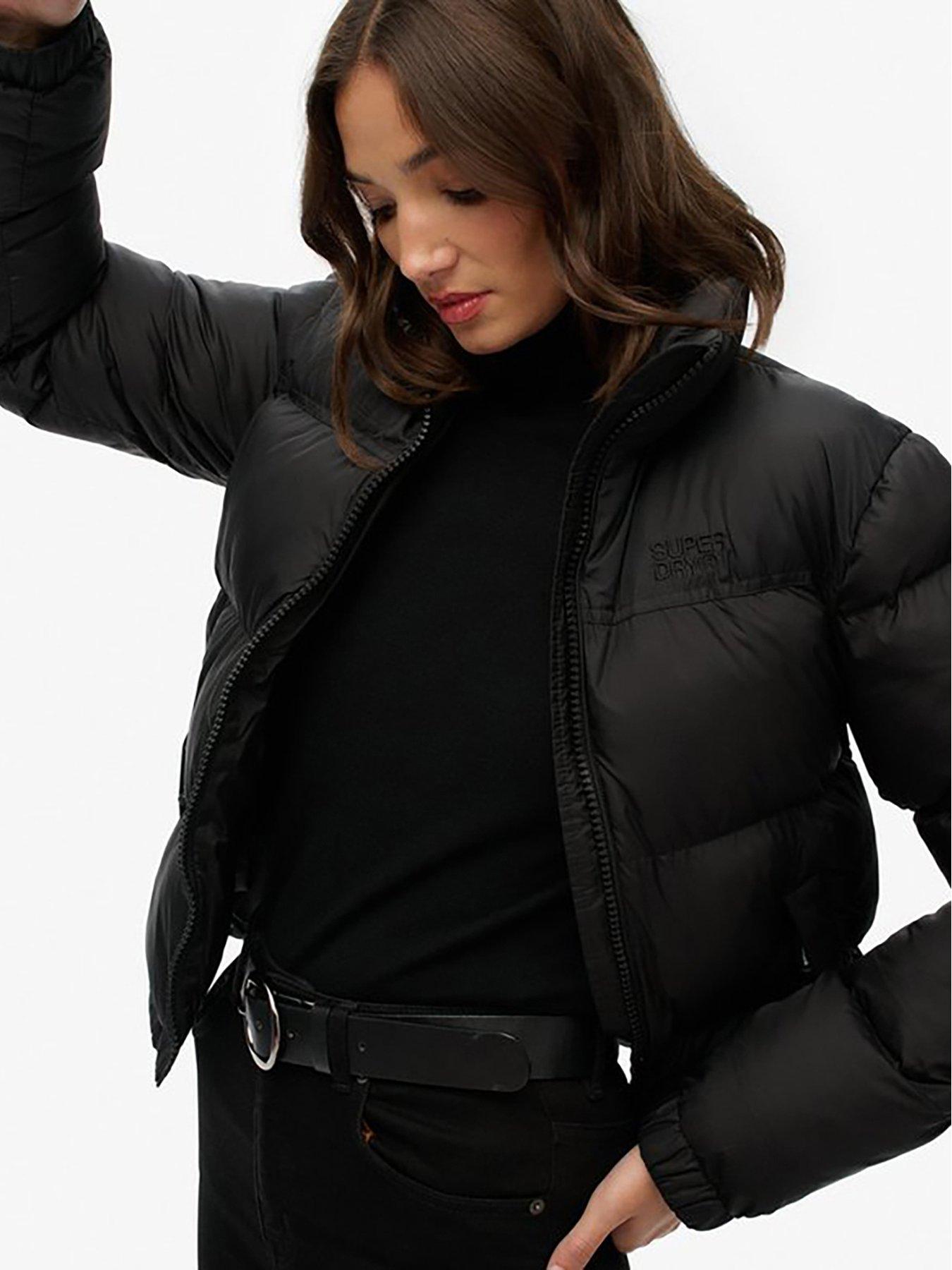 Image 4 of 5 of Superdry Padded Non Hooded Puffer Jacket - Black
