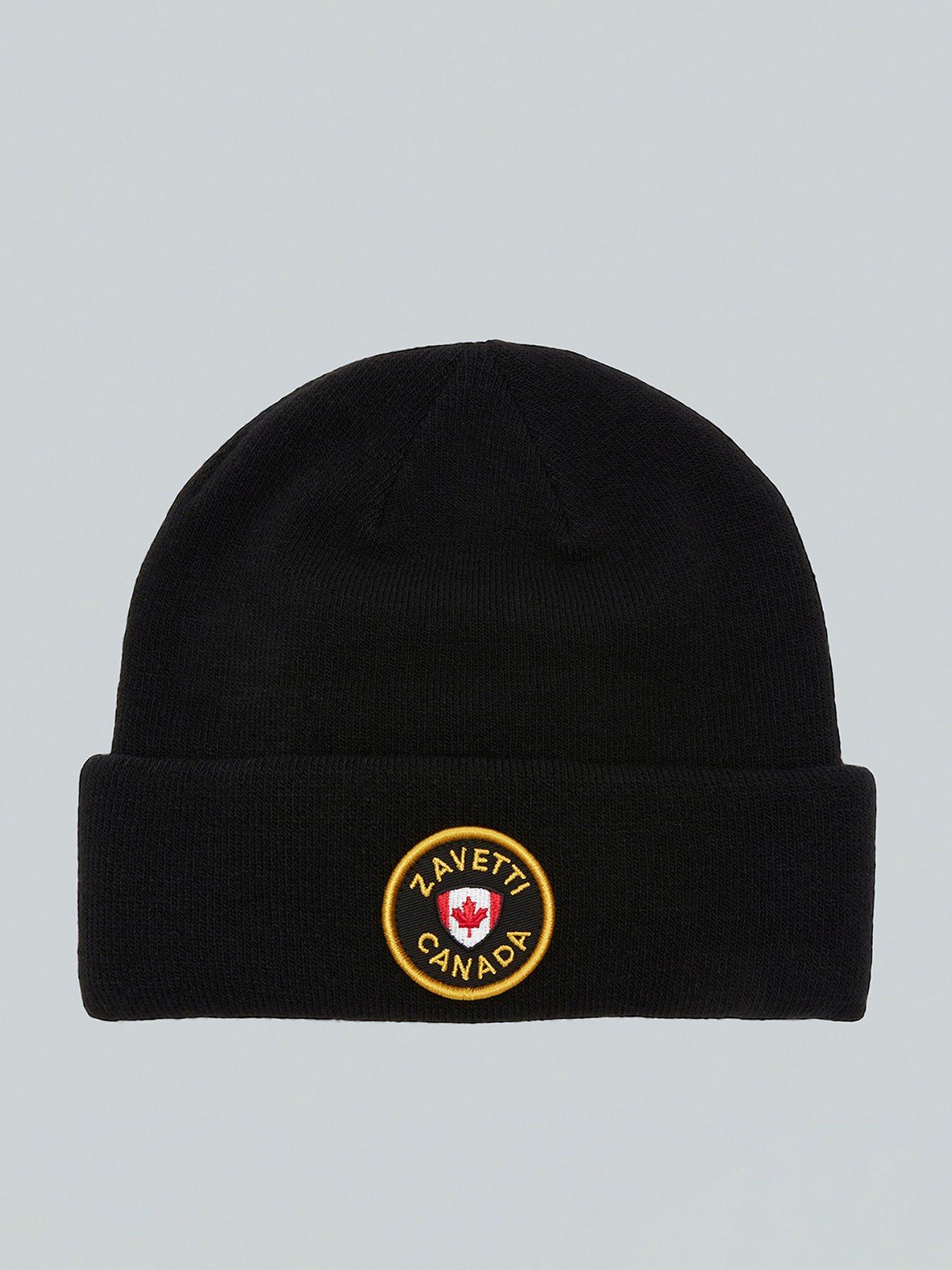  image of zavetti-canada-zentero-knitted-beanie-black